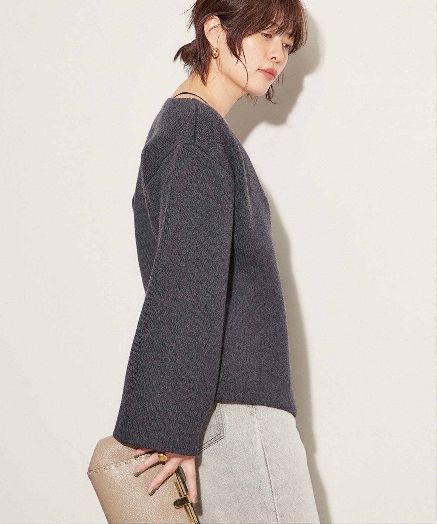 今季plage wool drape longTシャツ ブラック ニット ウール WOOL FORM ジャケット（カーディガン）｜Plage（プラージュ）の通販