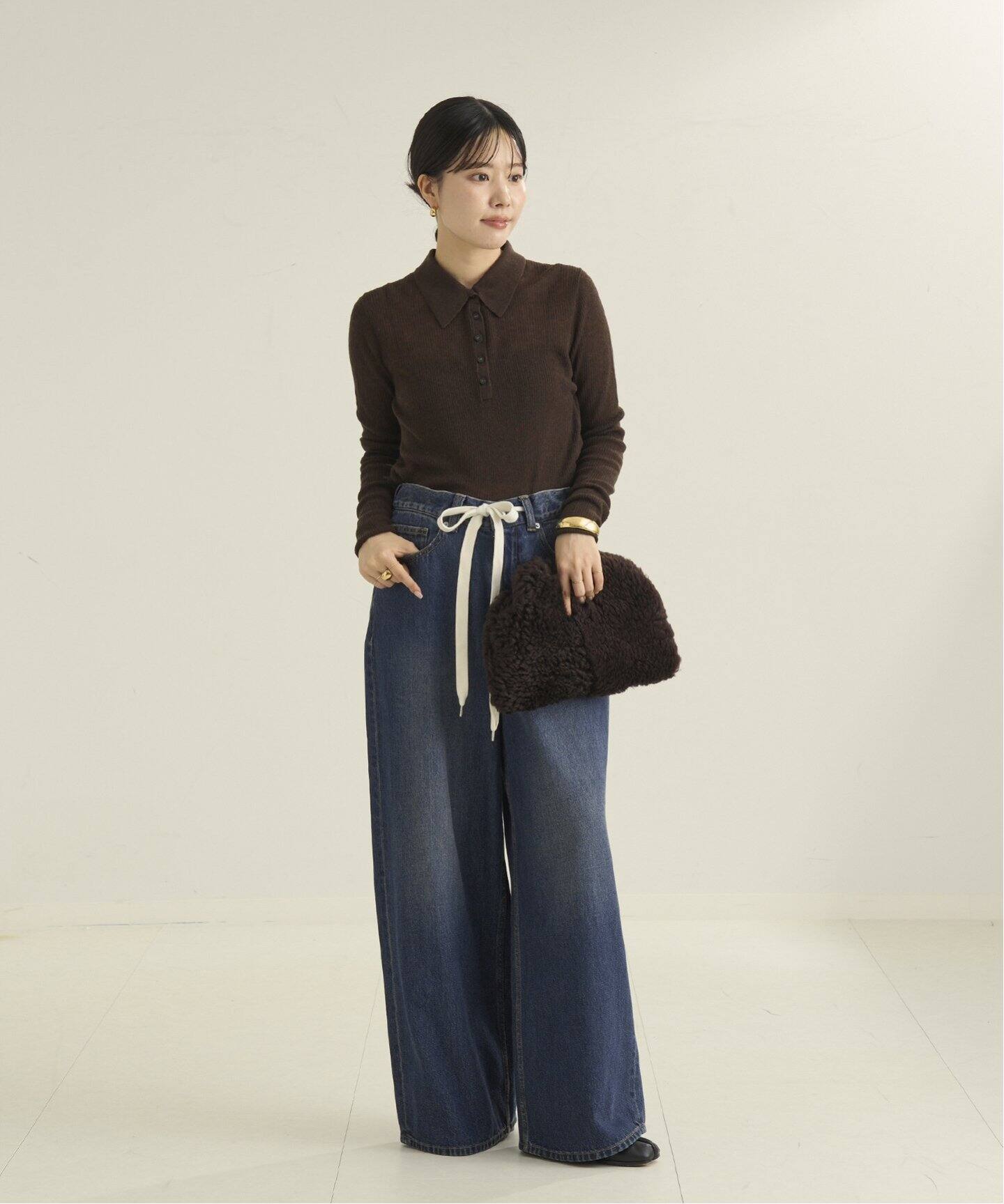 Plage WOOL ポロニットシャツ Plage WOOL ポロニットシャツ