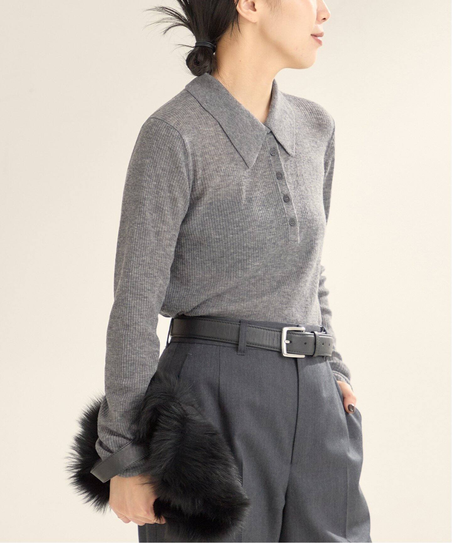 WOOL ポロニットシャツ（ニット／セーター）｜Plage（プラージュ）の 