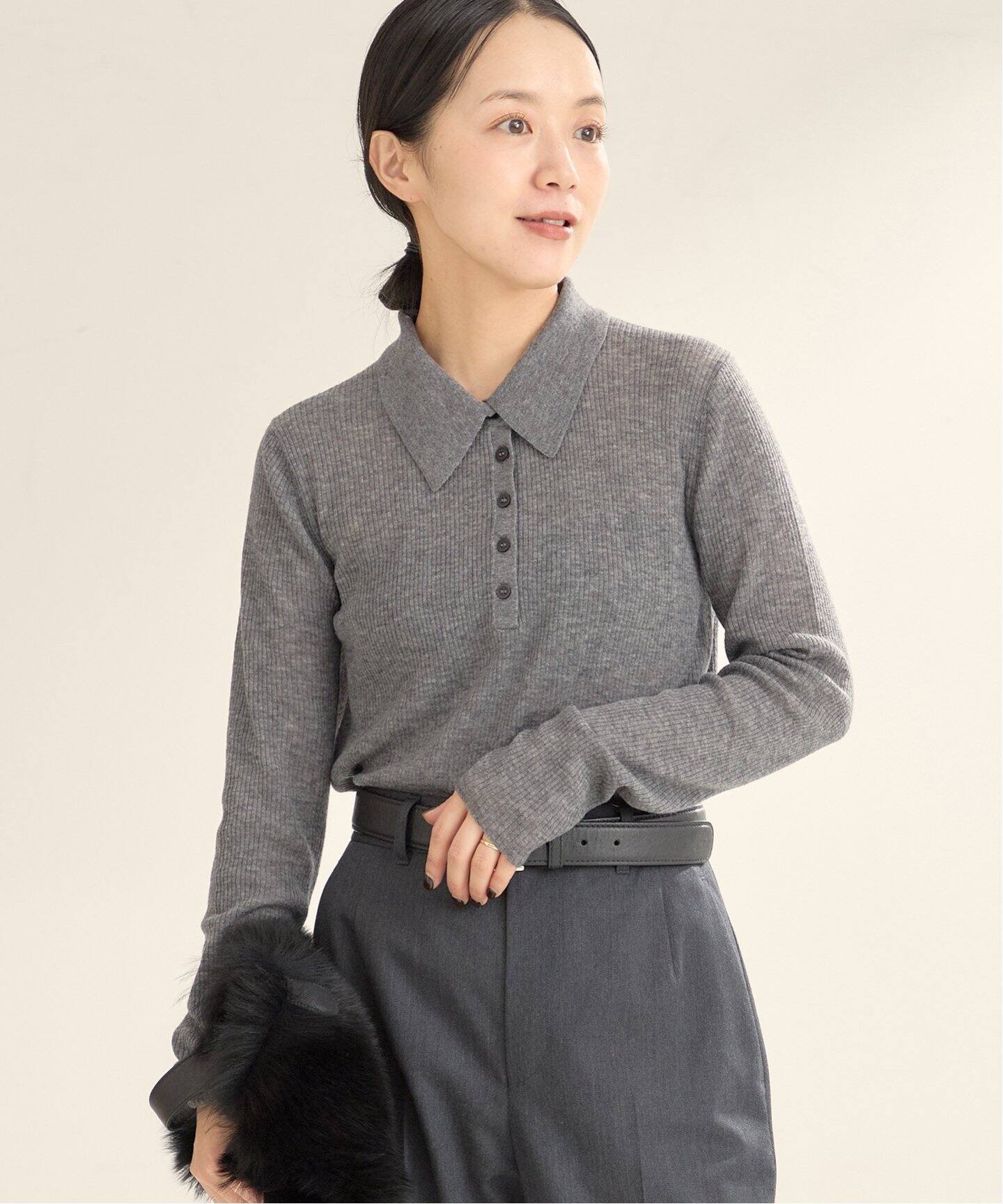 WOOL ポロニットシャツ（ニット／セーター）｜Plage（プラージュ）の 