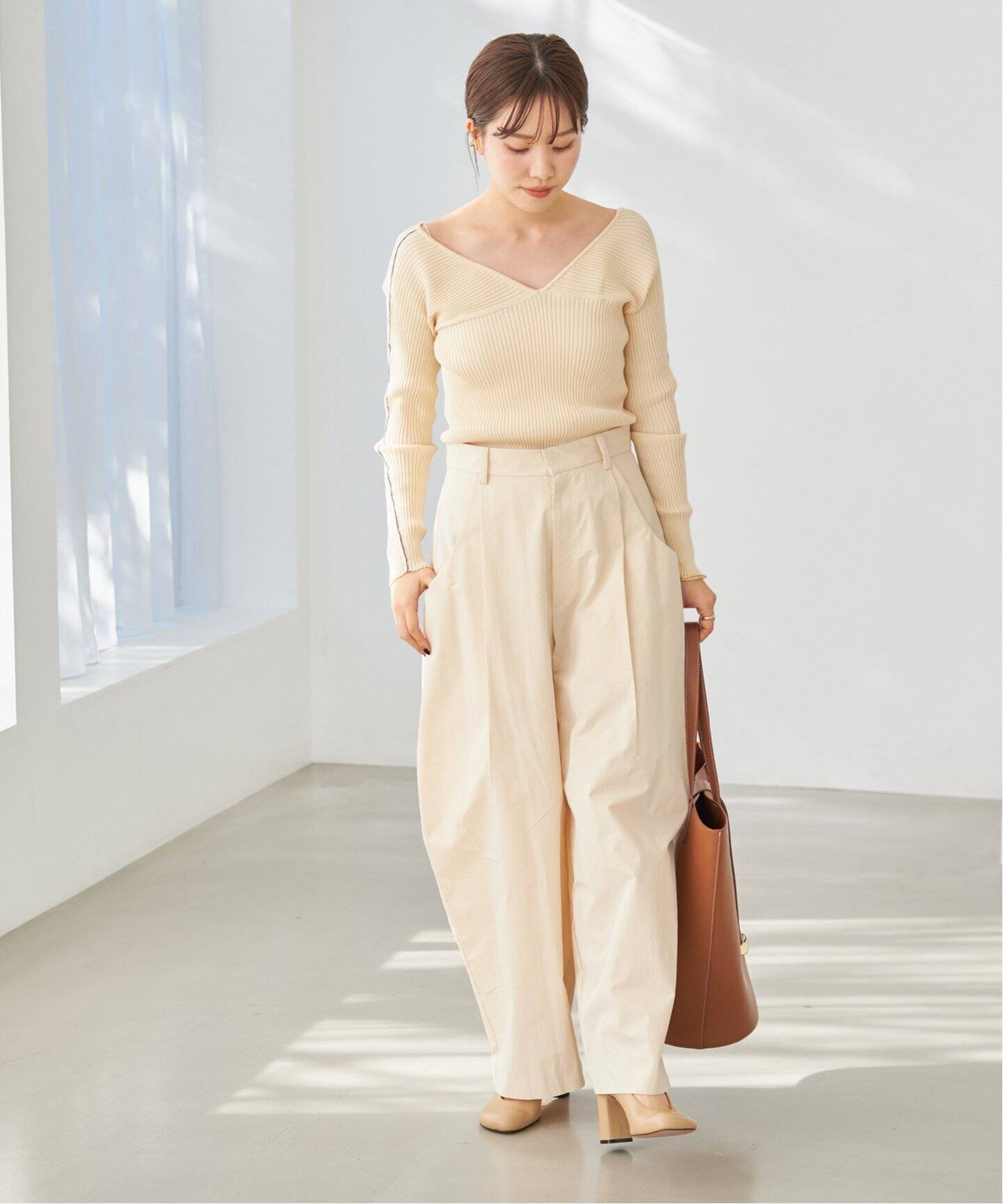 JANE SMITH/ジェーンスミス】16G RIB V NECK プルオーバー（その他  