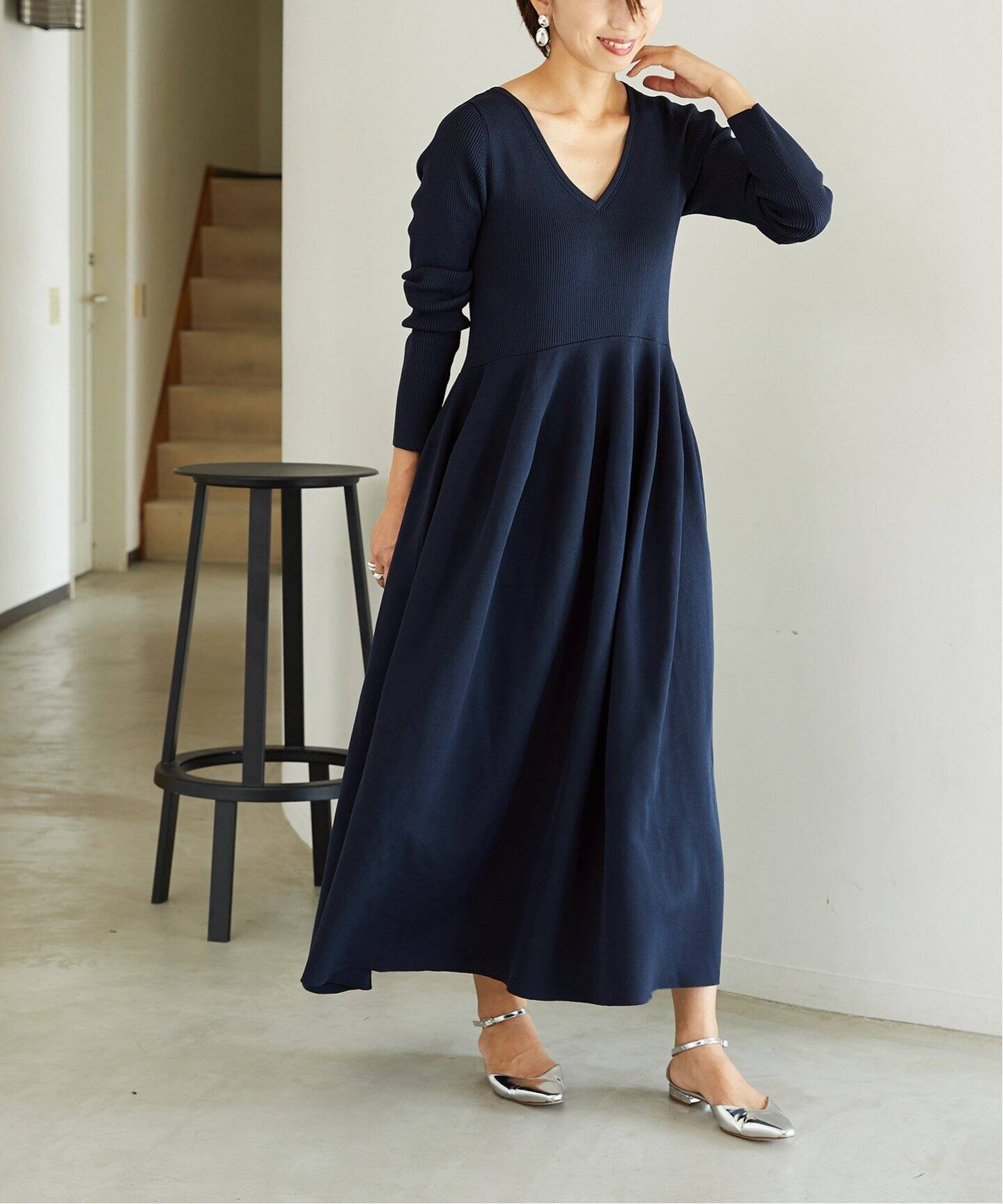 追加》フォルムニットフレアワンピース（ワンピース）｜VERMEIL par  