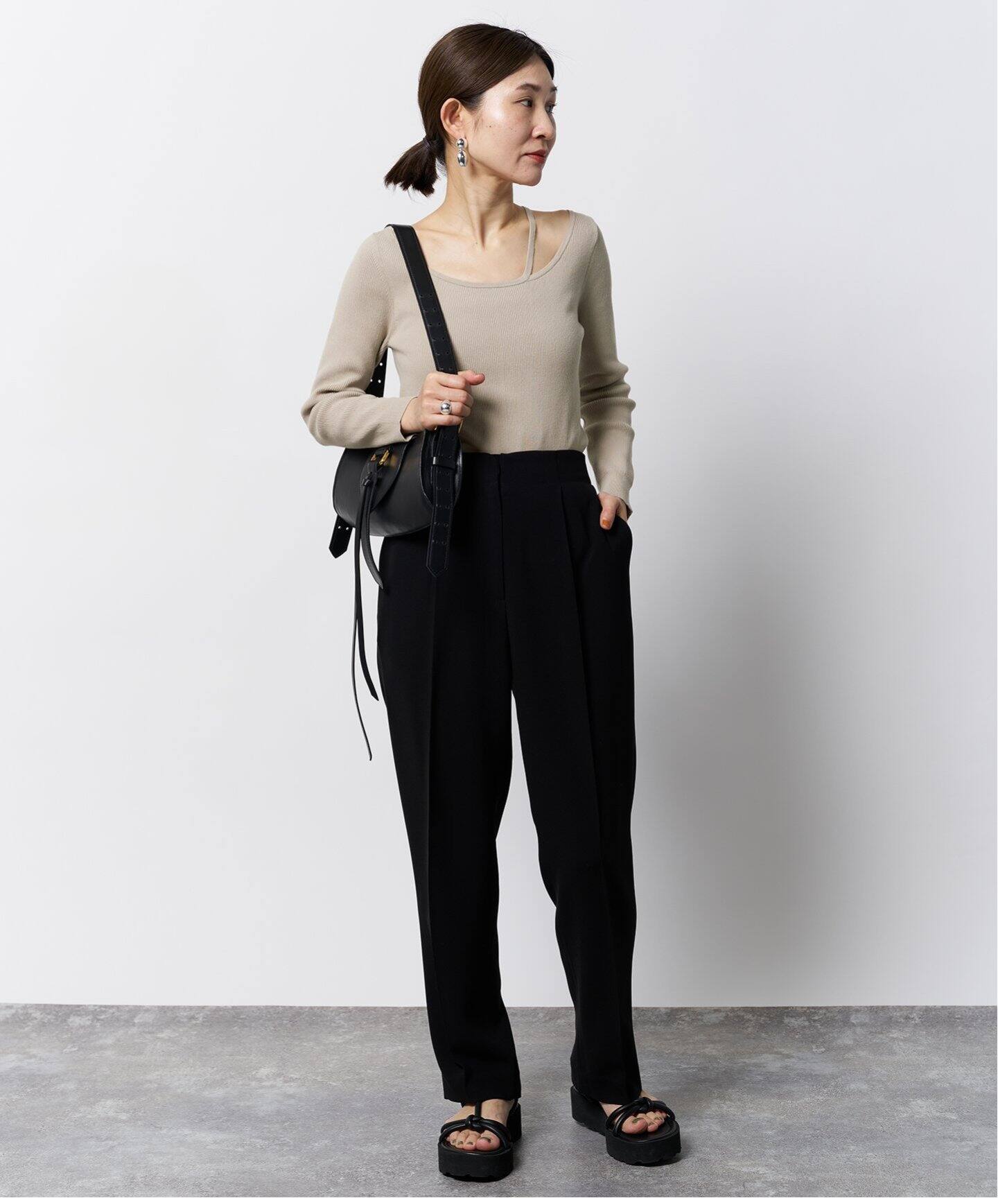 ツイストコットンアシメニット（ニット／セーター）｜VERMEIL par iena