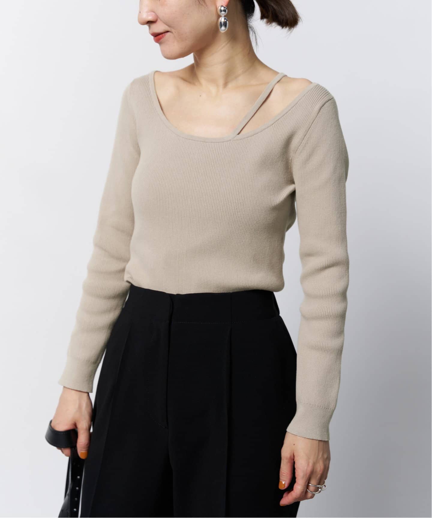 ツイストコットンアシメニット（ニット／セーター）｜VERMEIL par iena