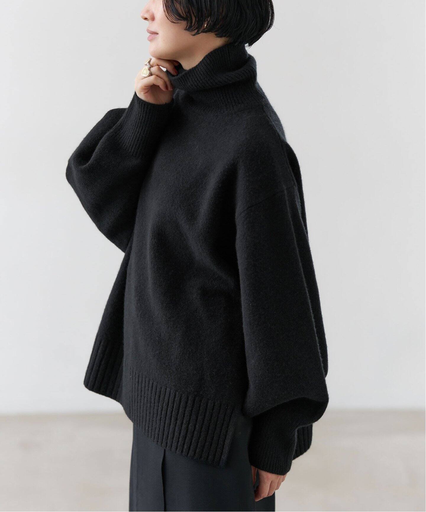 ウールカシミヤニットタートルプルオーバー（ニット／セーター  