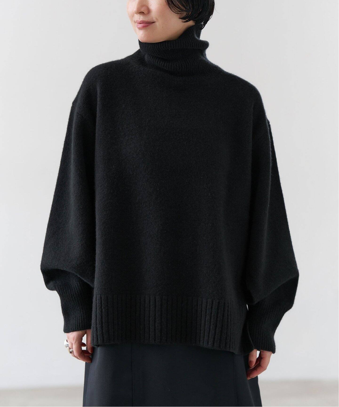 ウールカシミヤニットタートルプルオーバー（ニット／セーター  