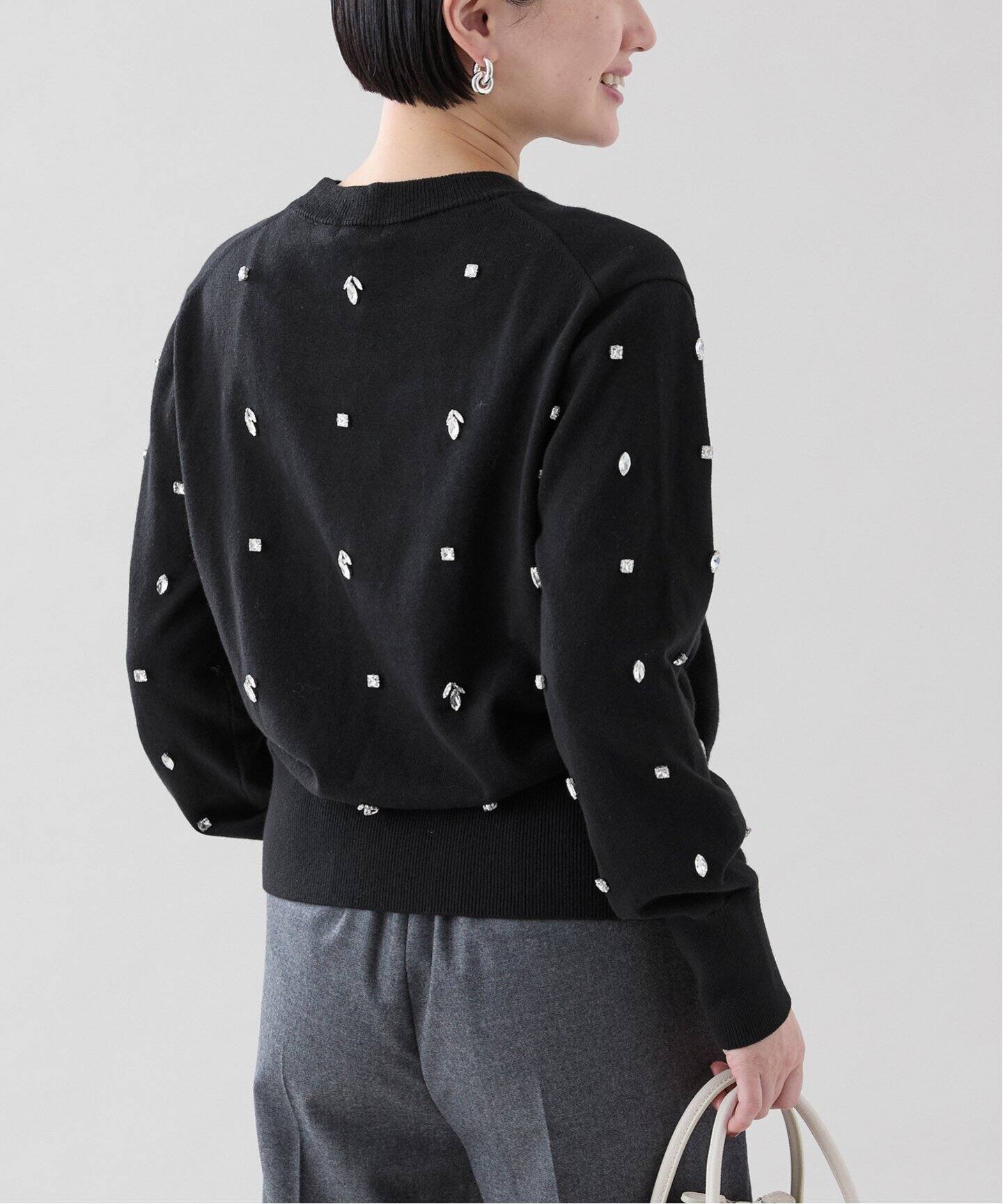 コットンカシミヤビジュープルオーバー（ニット／セーター）｜VERMEIL