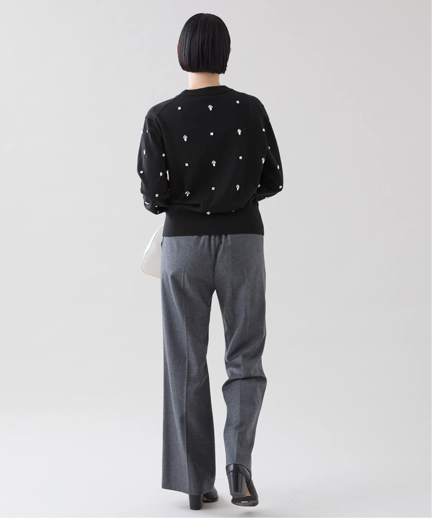 コットンカシミヤビジュープルオーバー（ニット／セーター）｜VERMEIL