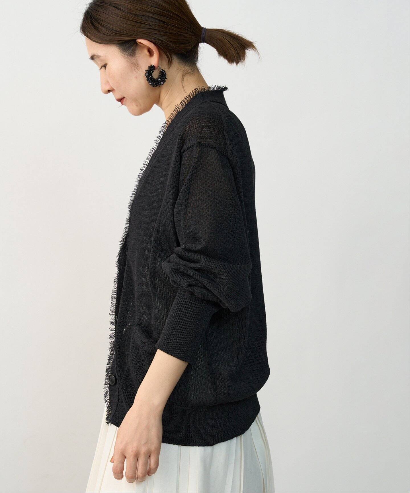 ペーパーテープヤーン カーデ（カーディガン）｜VERMEIL par iena  