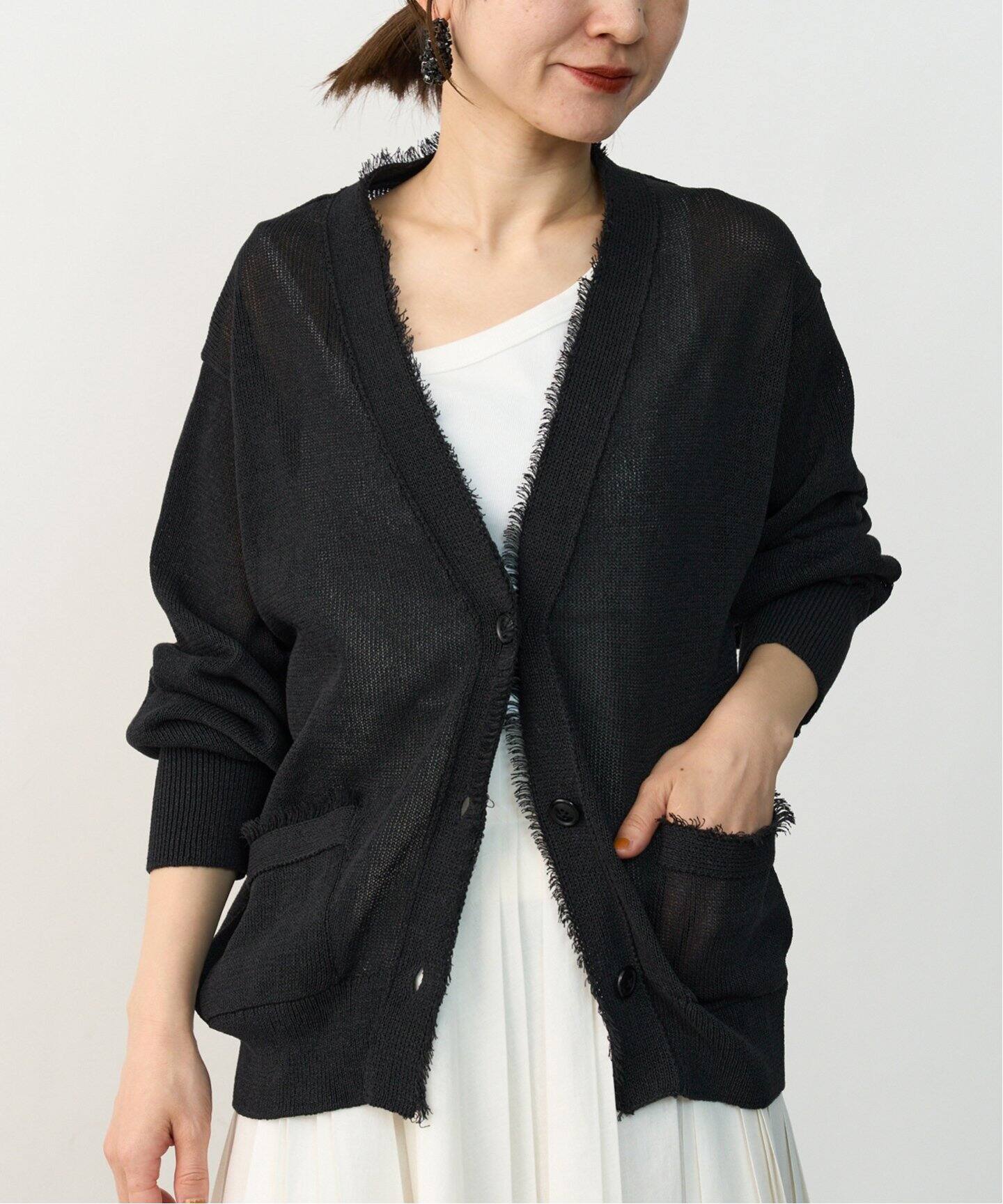 ペーパーテープヤーン カーデ（カーディガン）｜VERMEIL par iena  