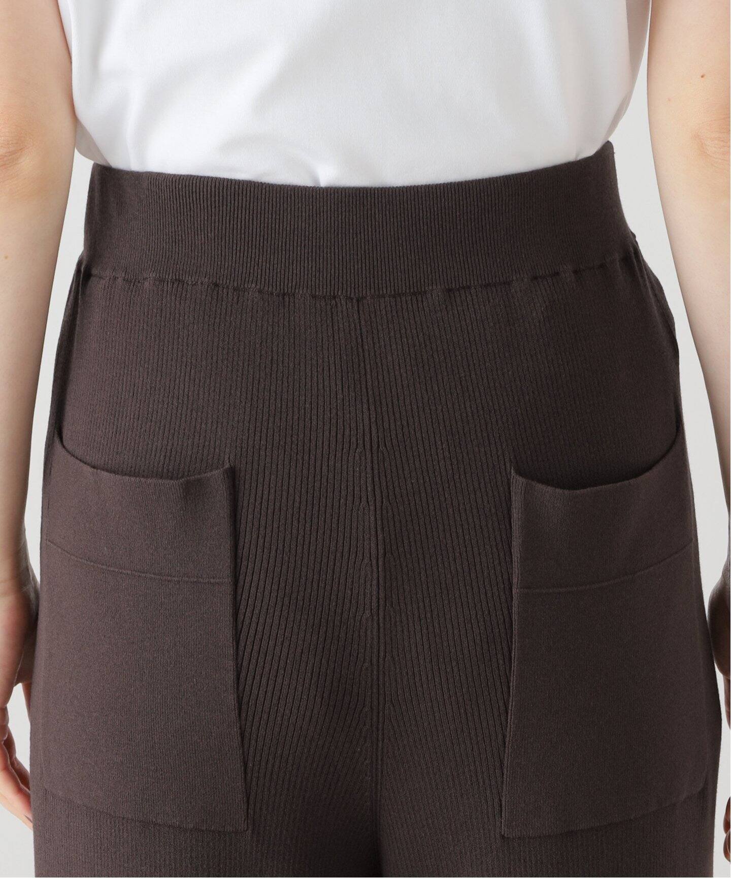 perverze リブニットパンツ perverze リブニットパンツ Cotton Rib Line Pants/Green