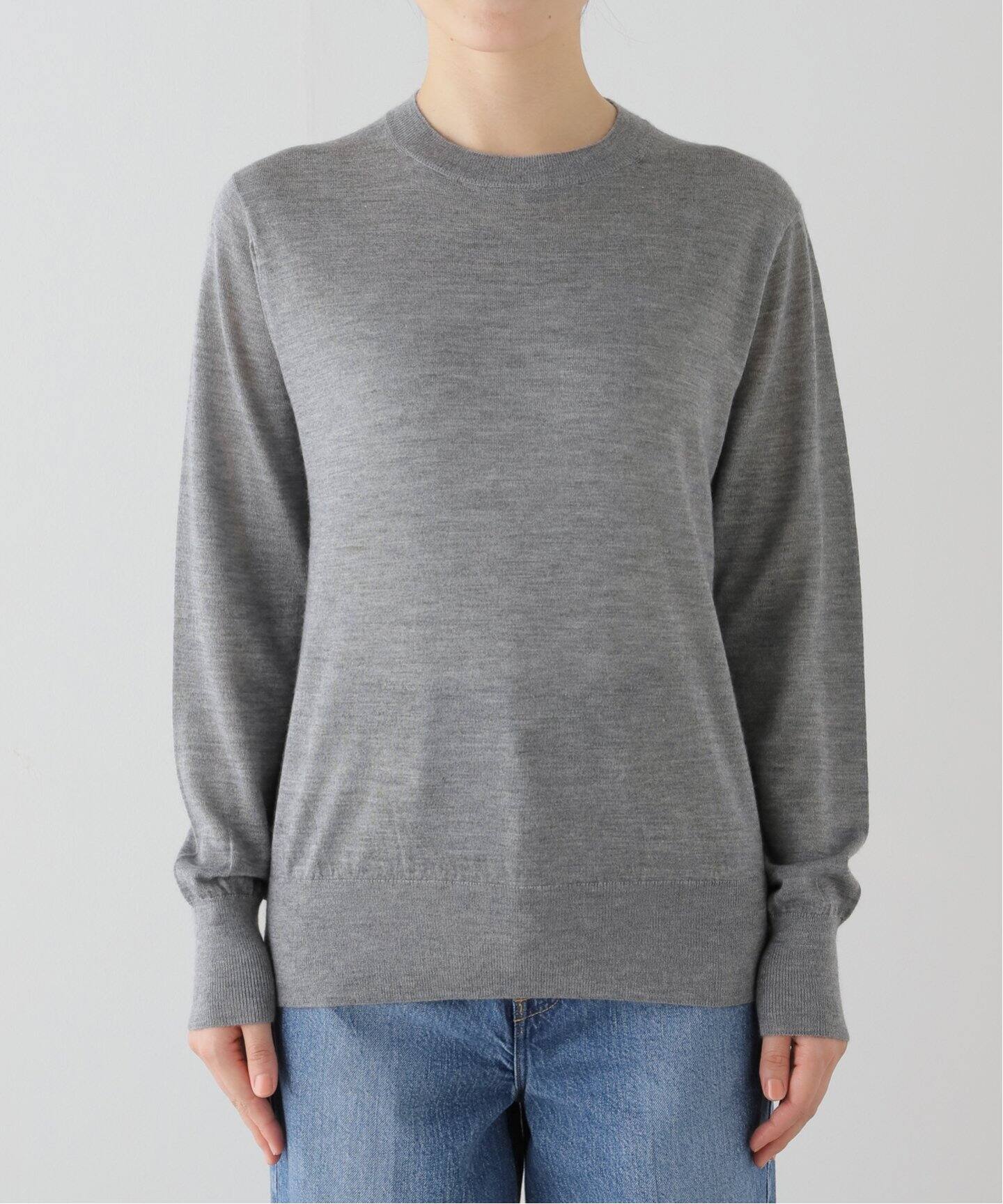 cashmere silk ニット クルーネックプルオーバー（ニット／セーター 