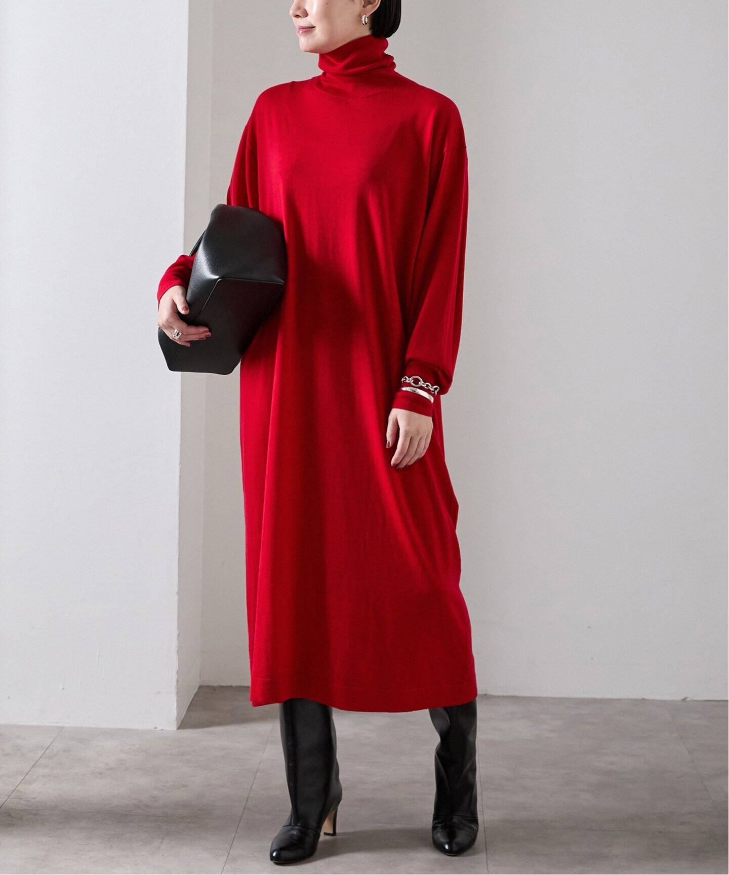 glowwool ニットタートルワンピース（ニットワンピース）｜VERMEIL par 