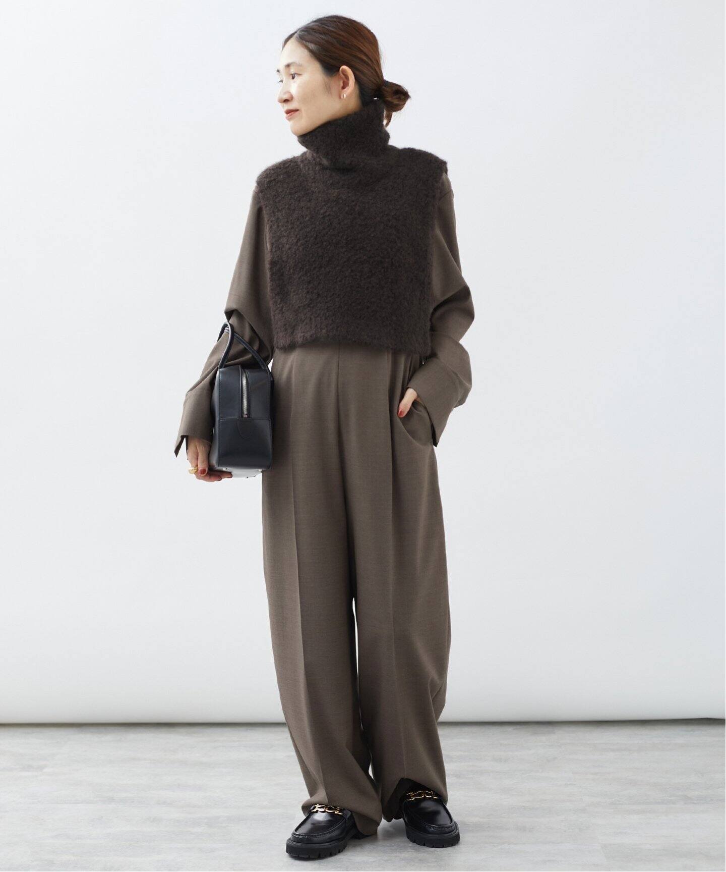 カシミヤビッグループヤーンベスト（ニット／セーター）｜VERMEIL par  