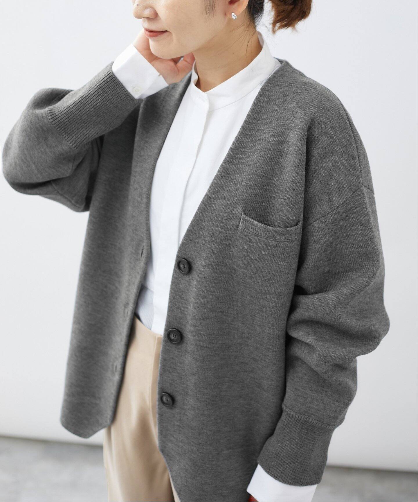 wool ダブルフェイスニットカーディガン（カーディガン）｜VERMEIL par  