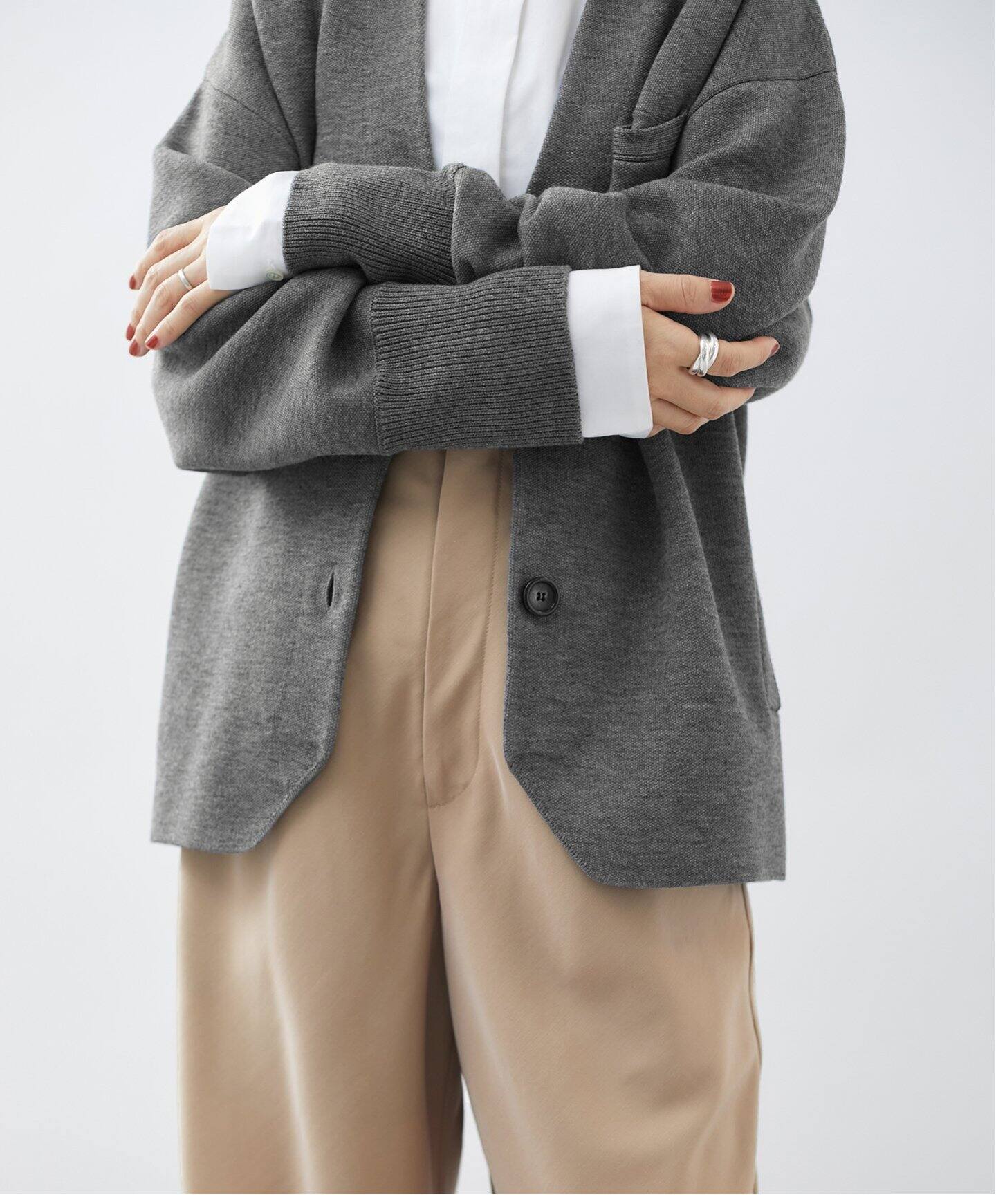 wool ダブルフェイスニットカーディガン（カーディガン）｜VERMEIL par  