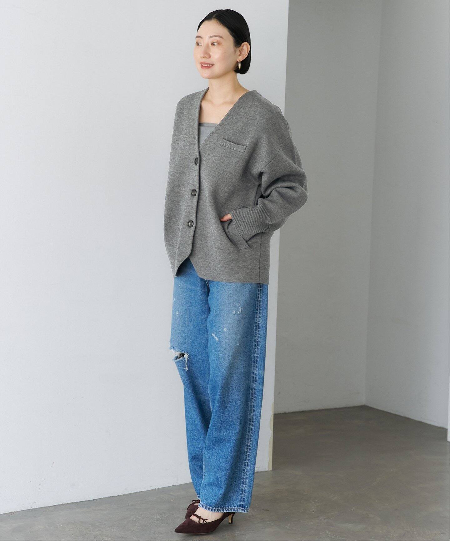wool ダブルフェイスニットカーディガン（カーディガン）｜VERMEIL par 