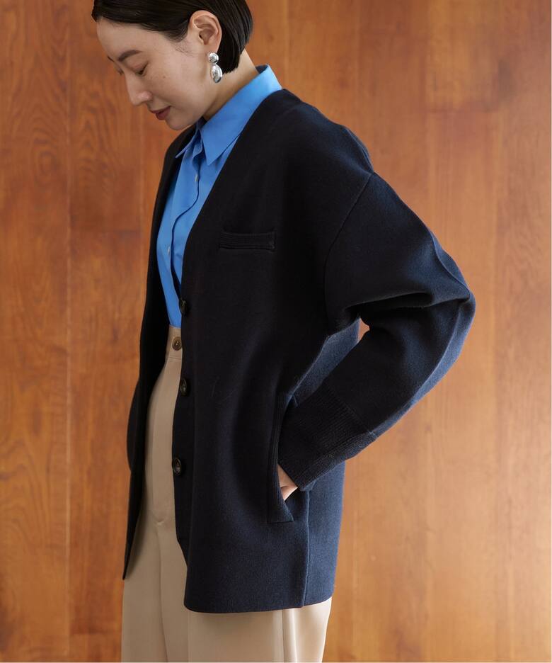 wool ダブルフェイスニットカーディガン（カーディガン）｜VERMEIL par 