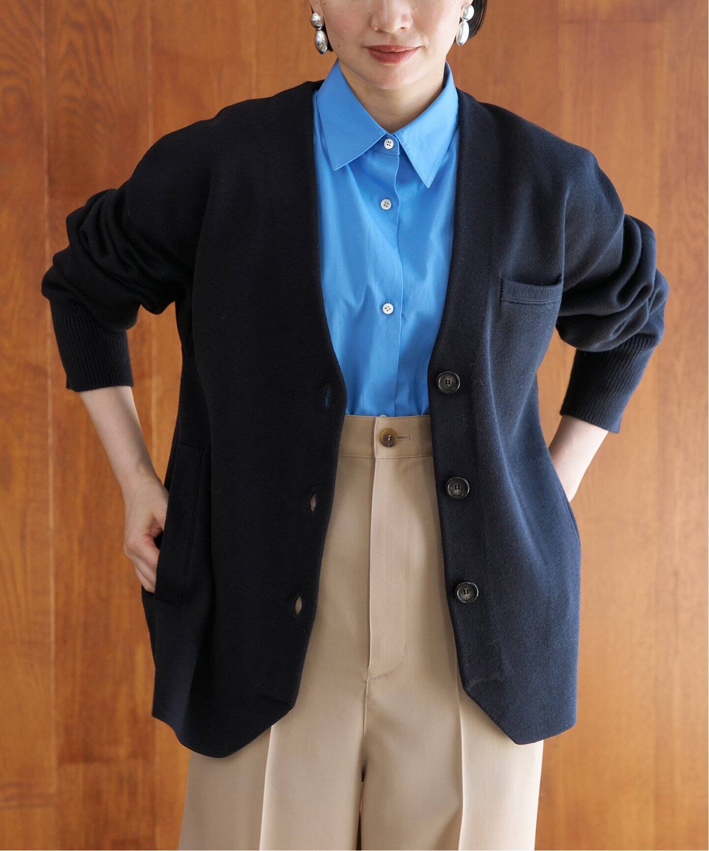 wool ダブルフェイスニットカーディガン（カーディガン）｜VERMEIL par 