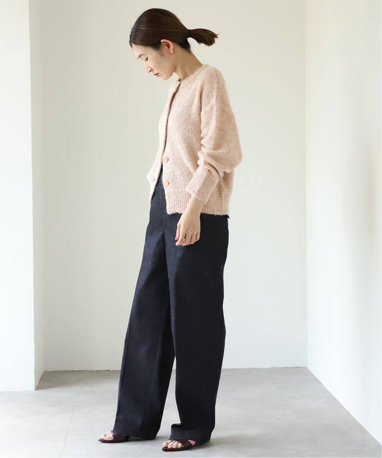 アルパカMIXスパンコール ニットカーディガン（カーディガン  