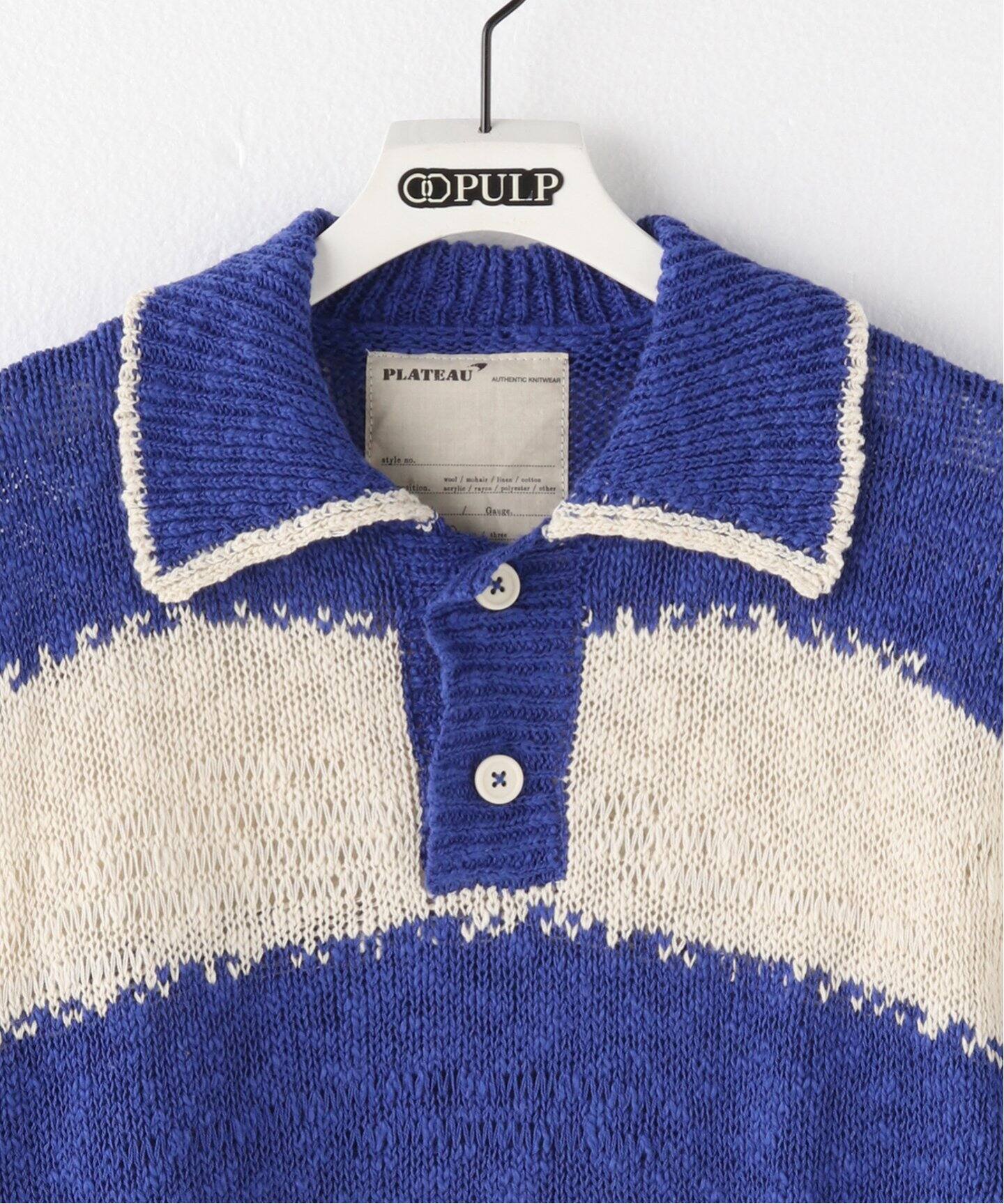 Plateau Studio / プラトースタジオ】SS KNIT ポロシャツ（ポロシャツ 
