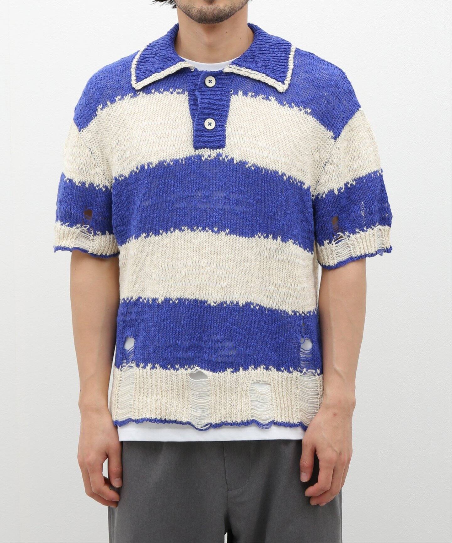 Plateau Studio / プラトースタジオ】SS KNIT ポロシャツ（ポロシャツ 