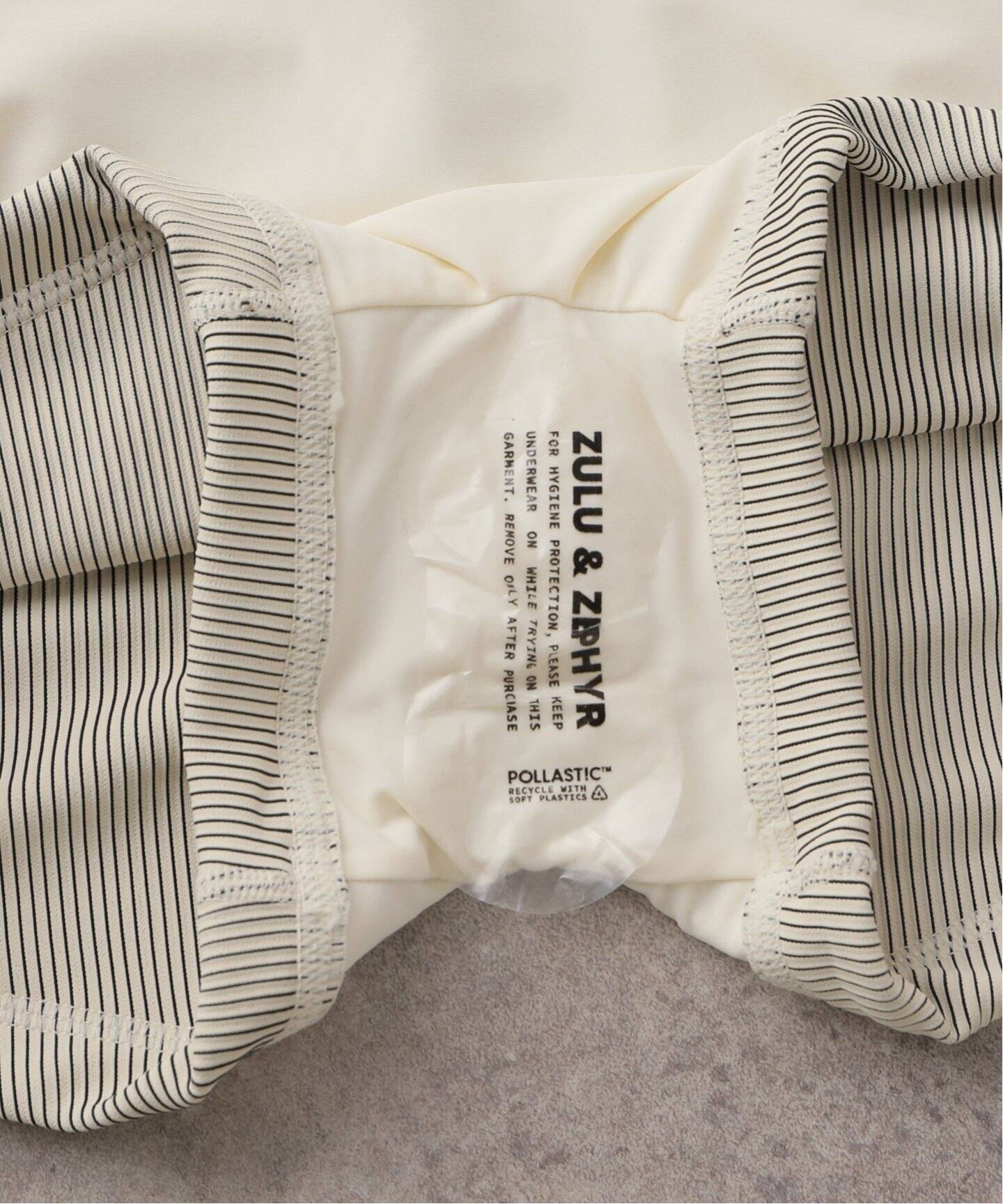 ZULU&ZEPHYR/ズールーアンドゼファー】COCONUT STRIPE RIB SWIMWEAR 