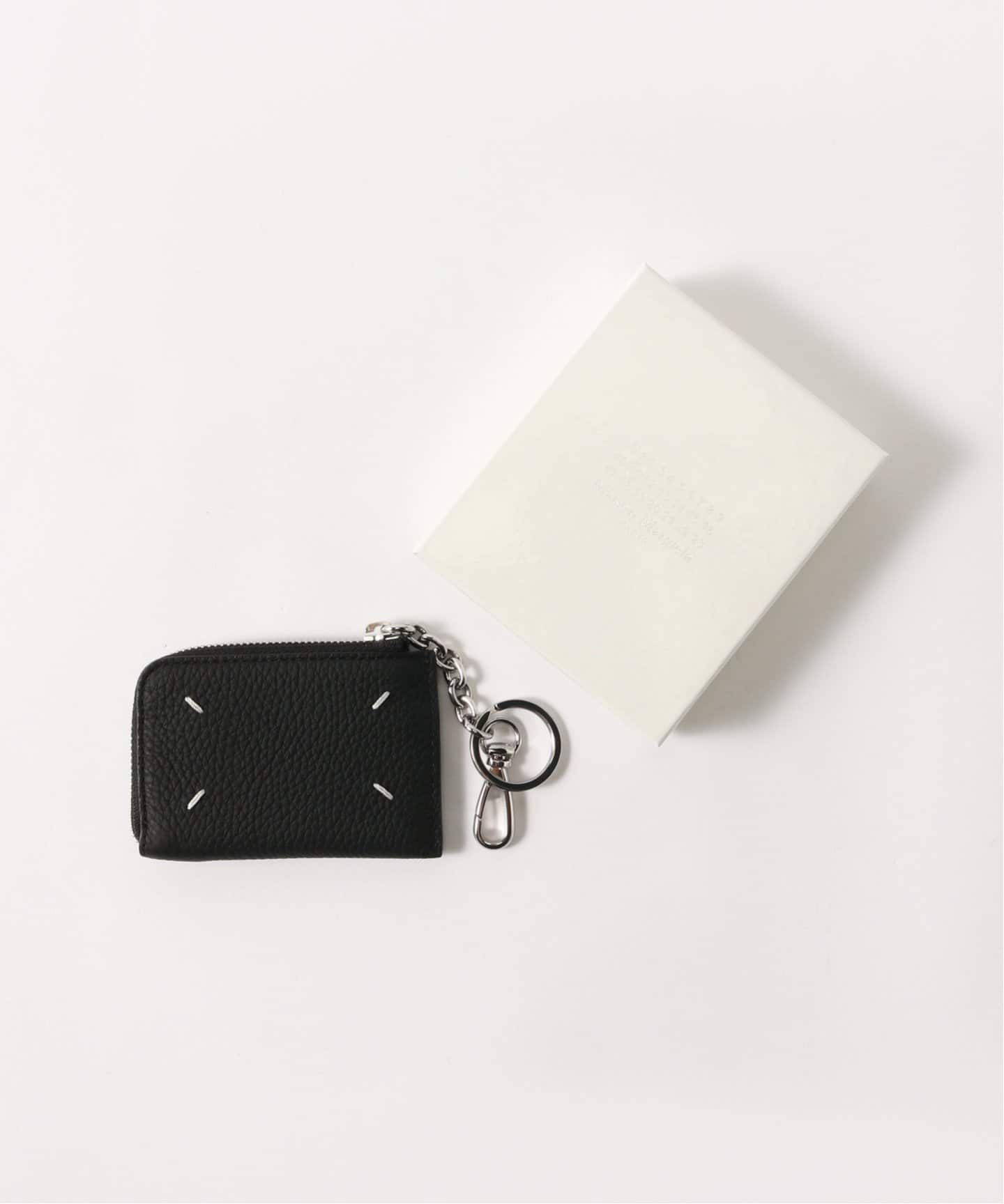 メゾンマルジェラ WALLET ZIP AROUND WITH KEYRING メゾン マルジェラ - WALLET ZIP AROUND WITH KEYRING GRAINY