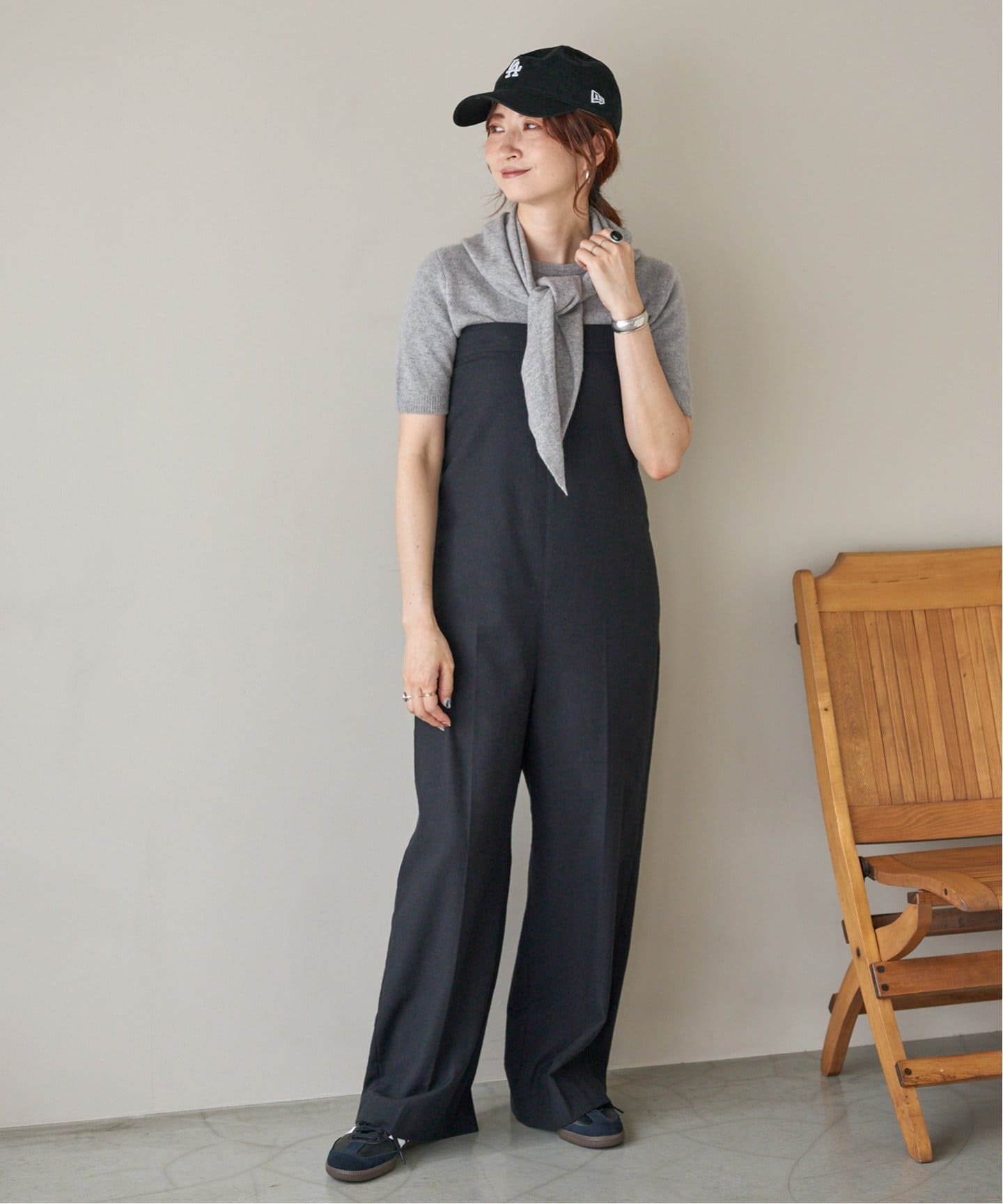 カシミヤトライアングルニットスカーフ（スカーフ／バンダナ