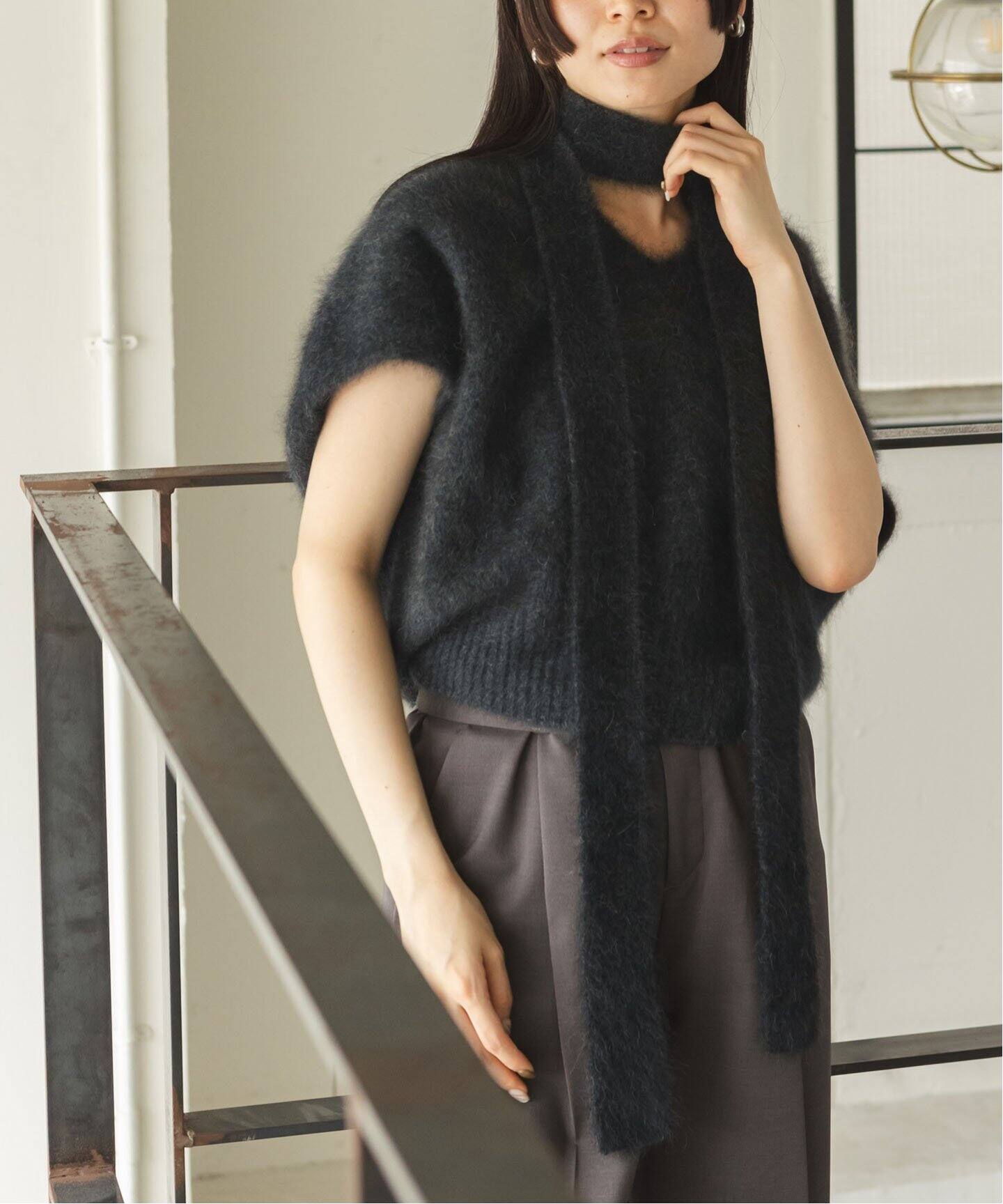 ファーニットナローリブストール（ストール）｜NOBLE（ノーブル）の  