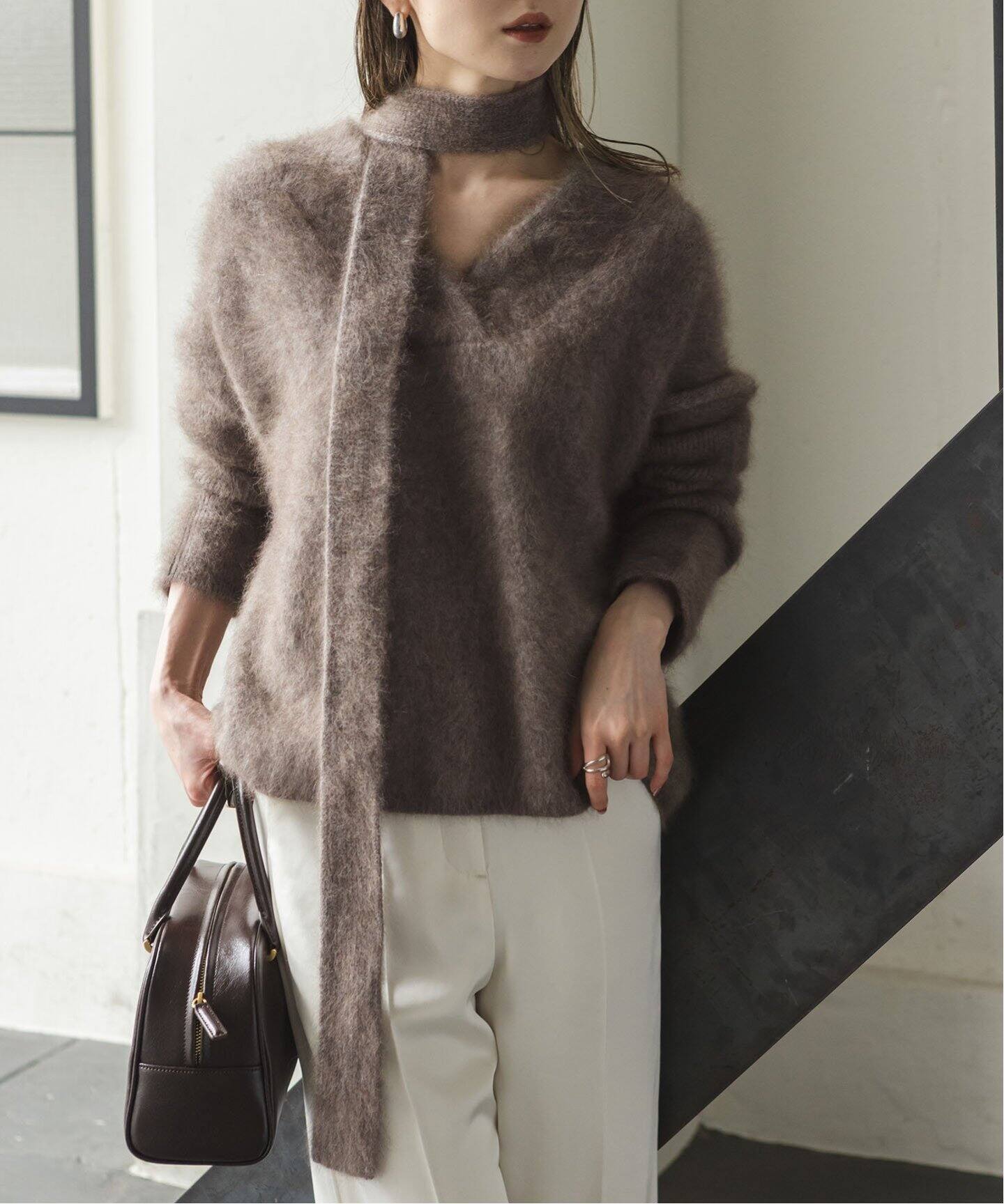 ファーニットナローリブストール（ストール）｜NOBLE（ノーブル）の  