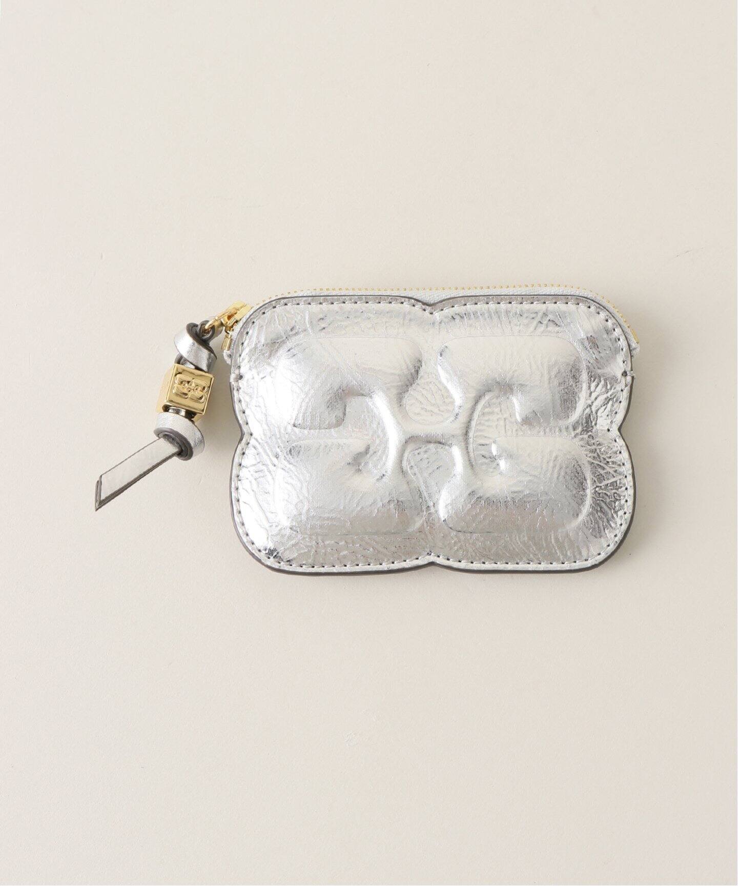 GANNI/ガニー】Bou Compact Zipped Wallet Metallic：財布（財布 