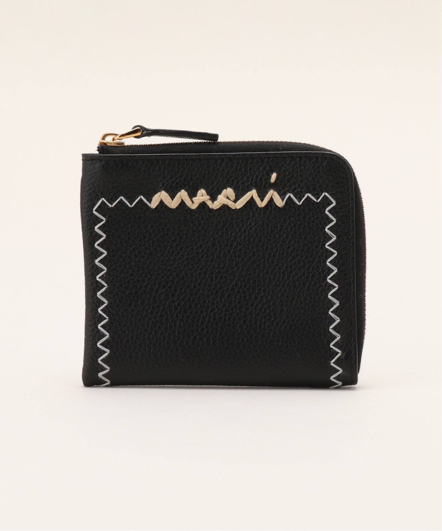 MARNI マルニ 財布・コインケース - 黒xマスタード系xカーキ系 【古着  