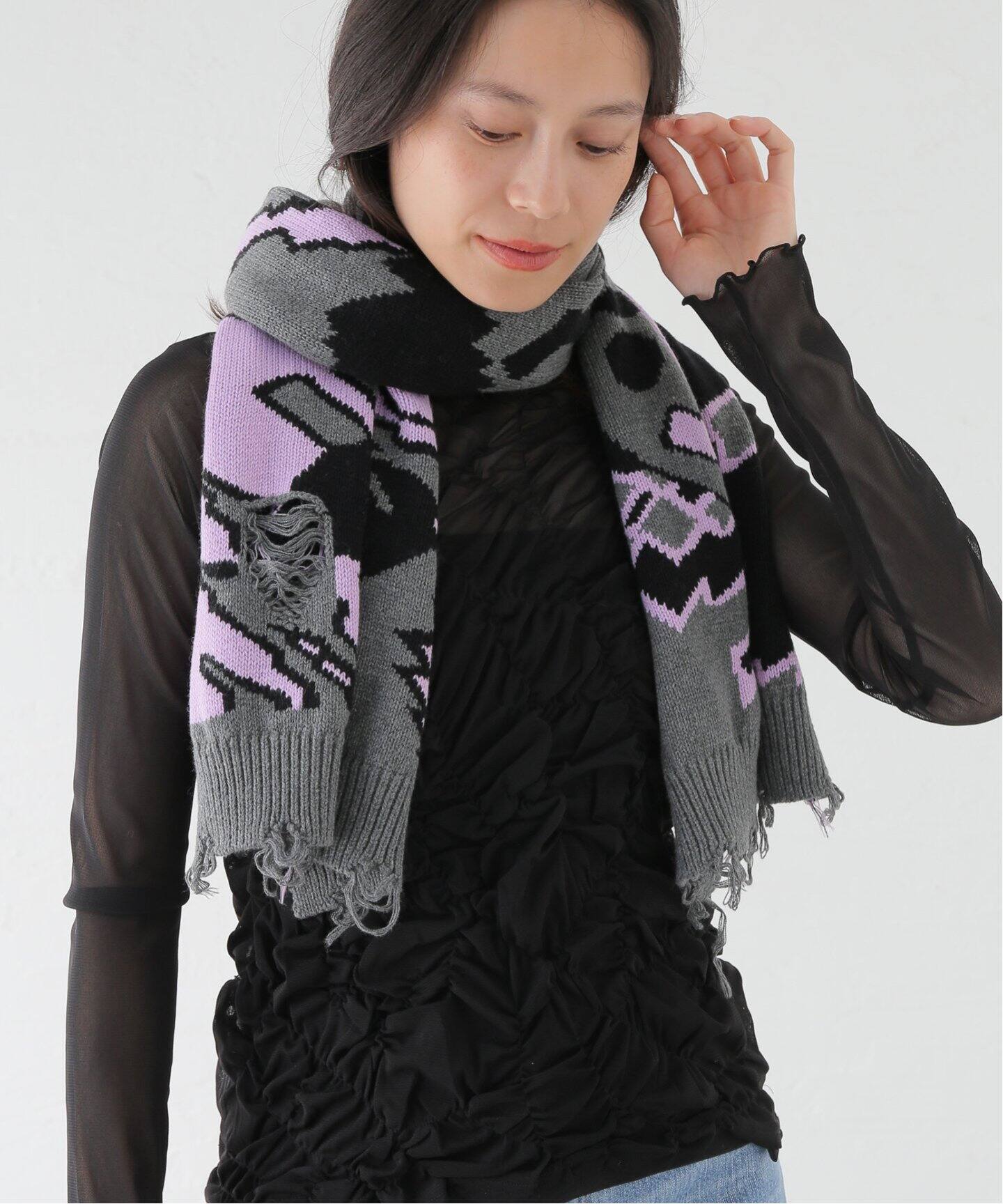 P.A.M/パム】 ABBRACCIO CASHMERE MIX SHAWL：マフラー（マフラー