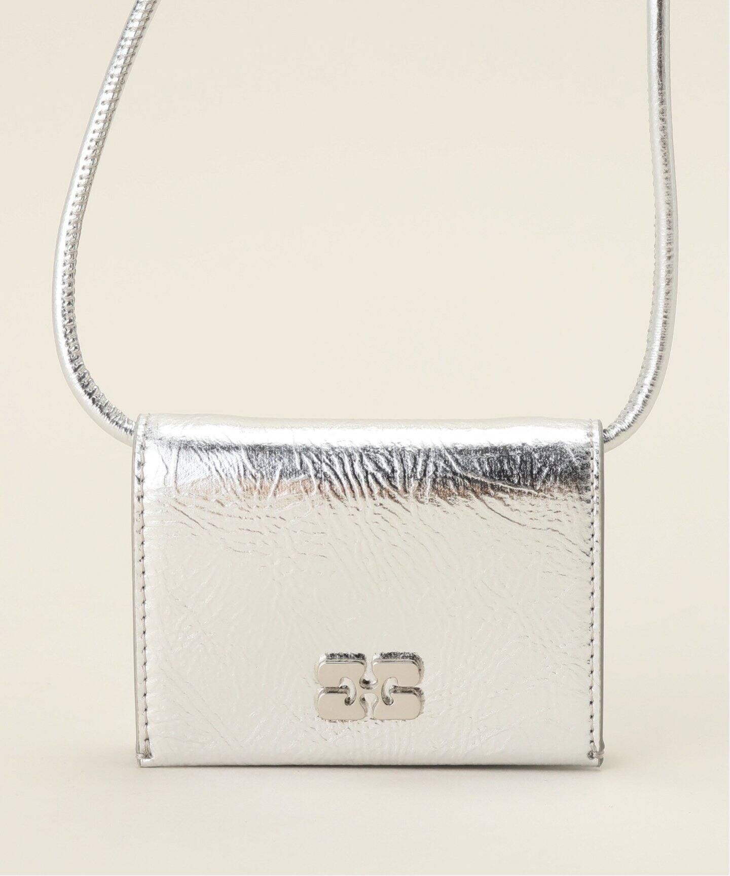 GANNI/ガニー】Bou Wallet On Strap Metallic A5719（財布・コイン 
