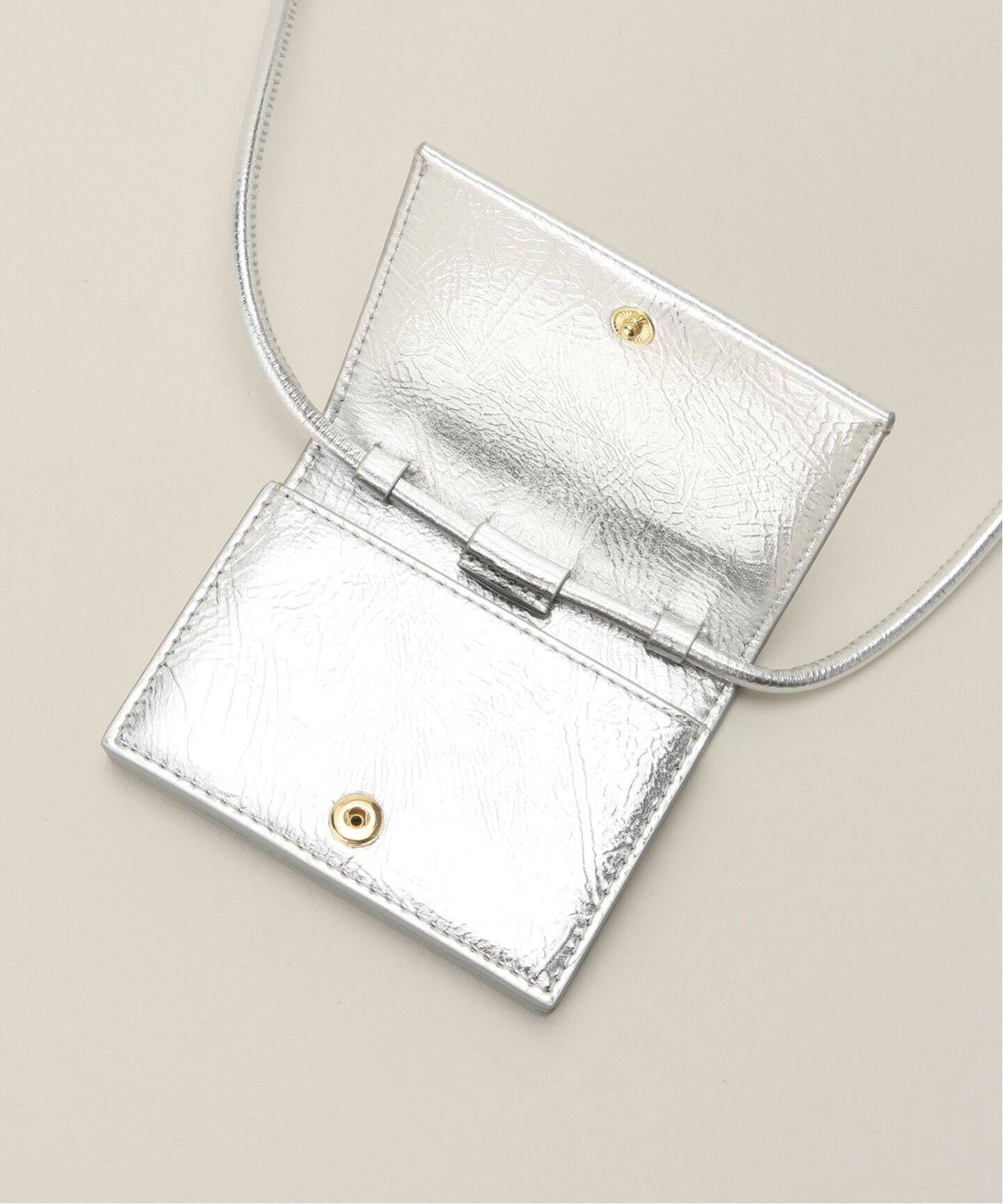 GANNI/ガニー】Bou Wallet On Strap Metallic A5719（財布・コイン 