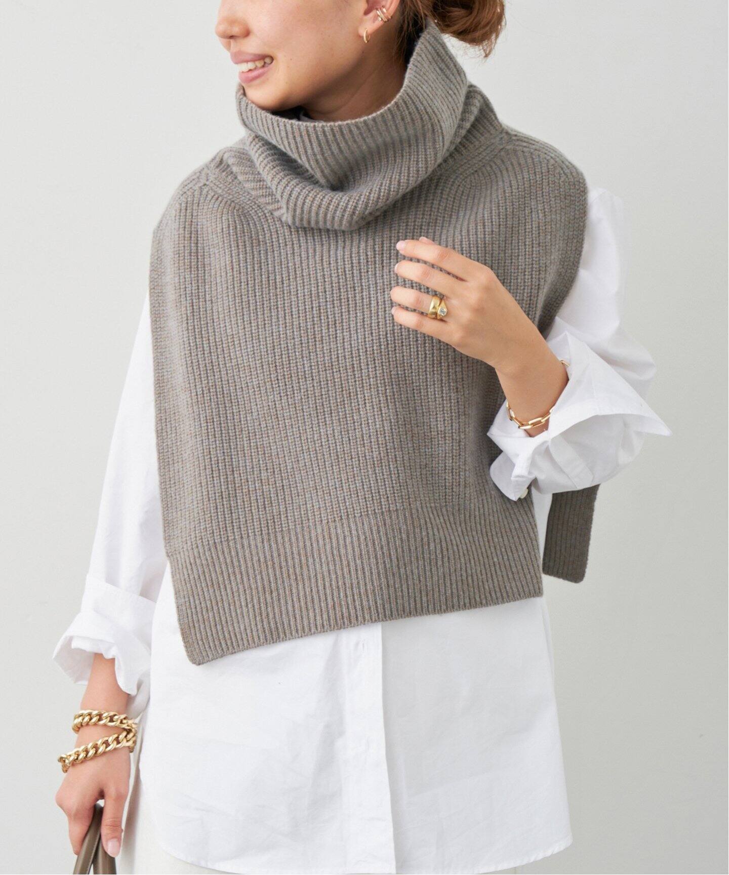 YVES SALOMON / イヴ サロモン】 FRONT KNITWEAR（ニット／セーター  