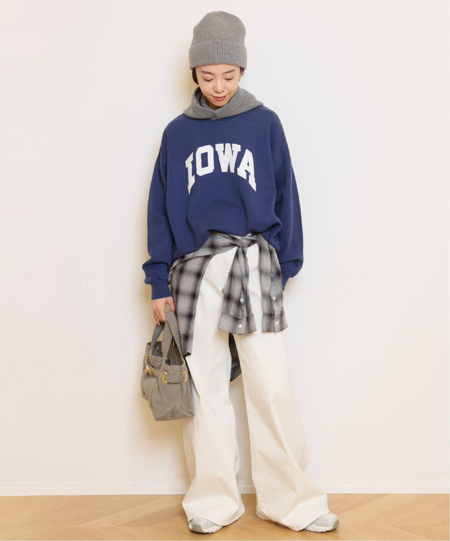 美品 24AW MUSE Deuxieme Classe ミューズ ドゥ ドゥーズィエムクラス MONTAUK SWEAT プリント スウェットシャツ トレーナー グレー レディース 古着 中古 USED 美品 24AW MUSE Deuxieme Classe ミューズ ドゥ ドゥーズィエムクラス