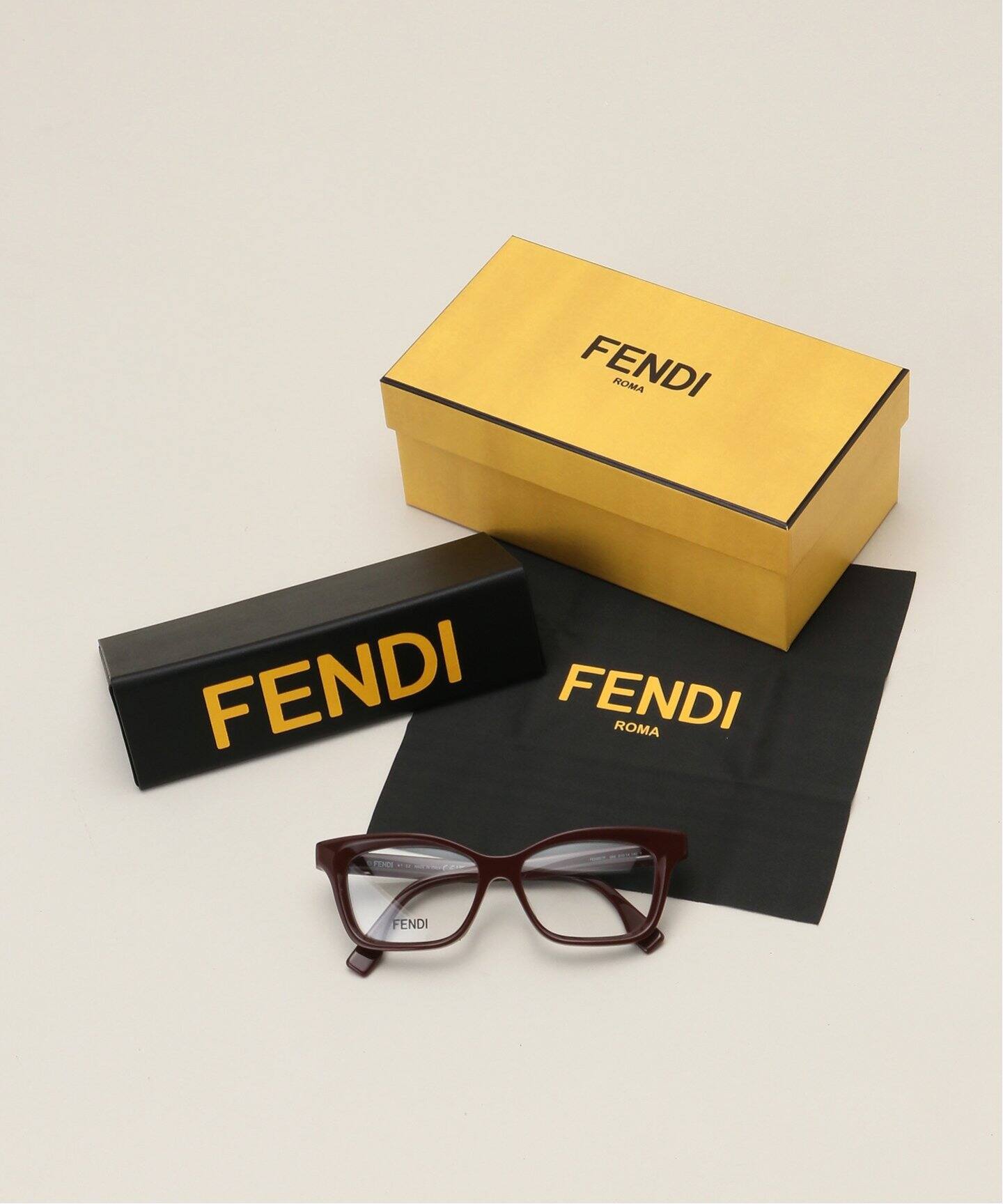 FENDI/フェンディ】スクウェアメガネ（ボルドー）（メガネ）｜MUSE de 