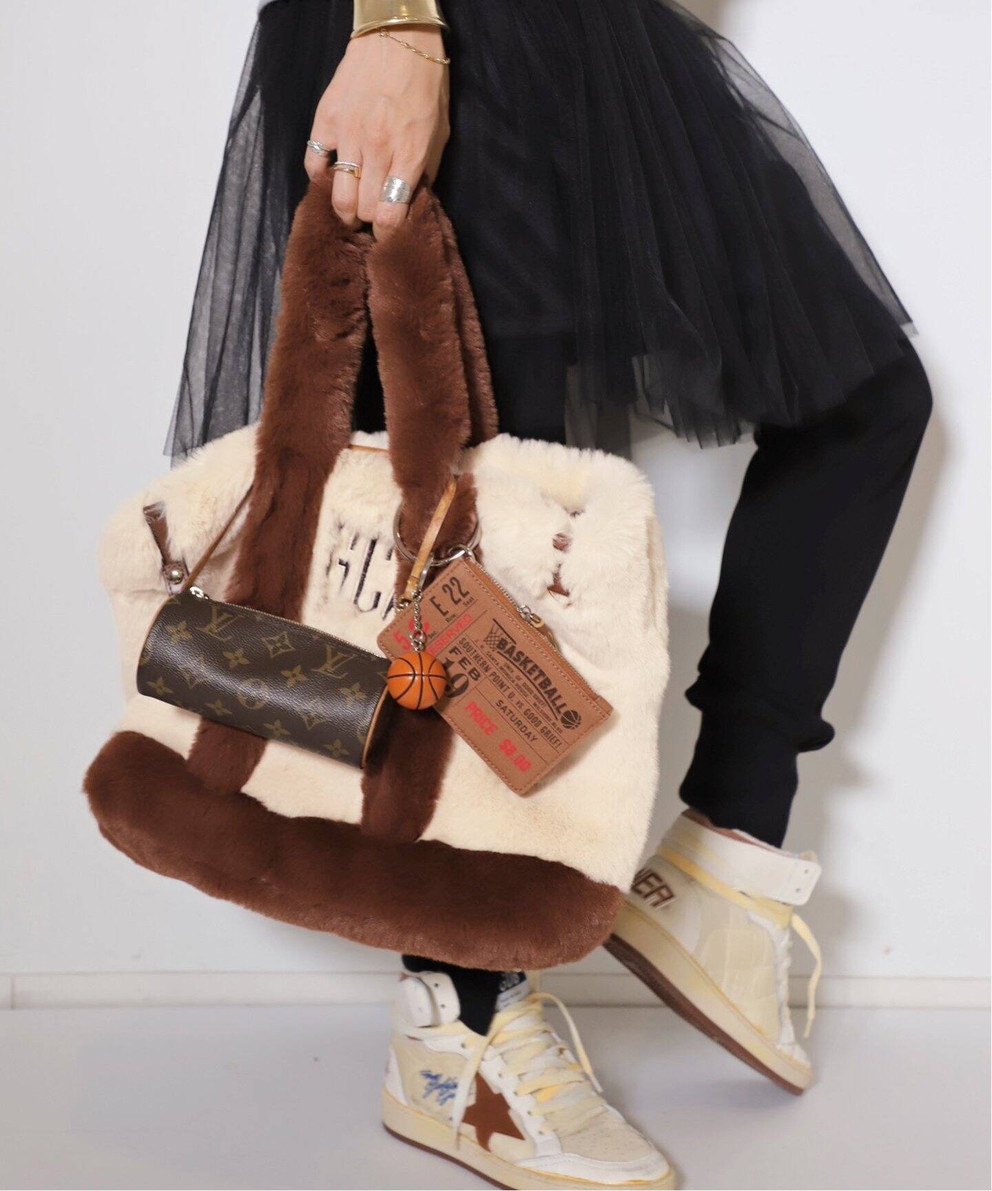GOOD GRIEF!/グッド グリーフ】 GCA EMB. FAUX FUR TOTE BAG（トート  
