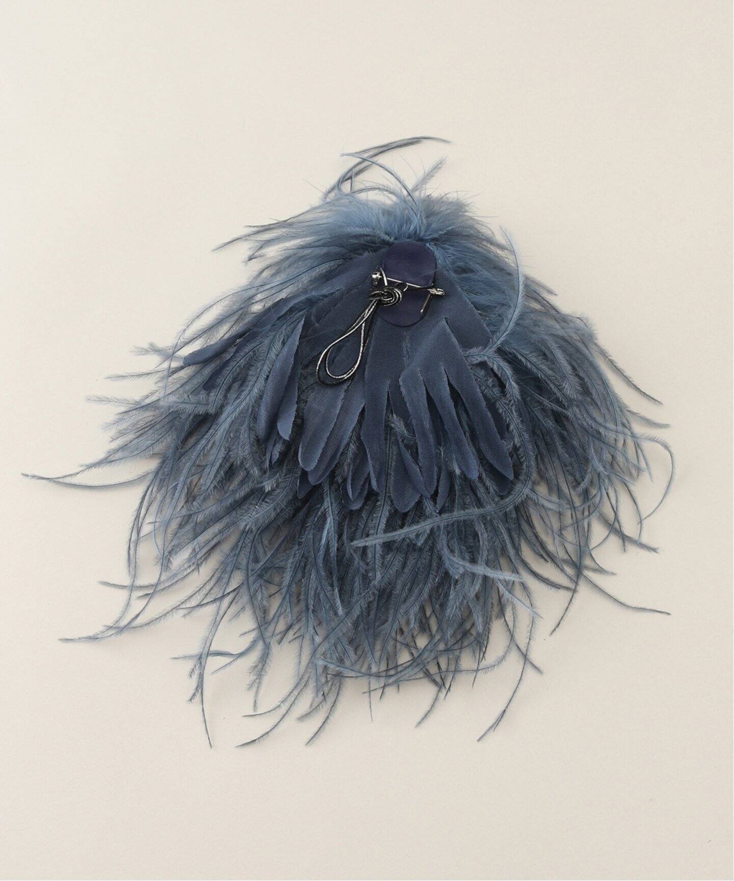 INDRESS/インドレス】 Ostrich feather brooch（コサージュ）｜L  