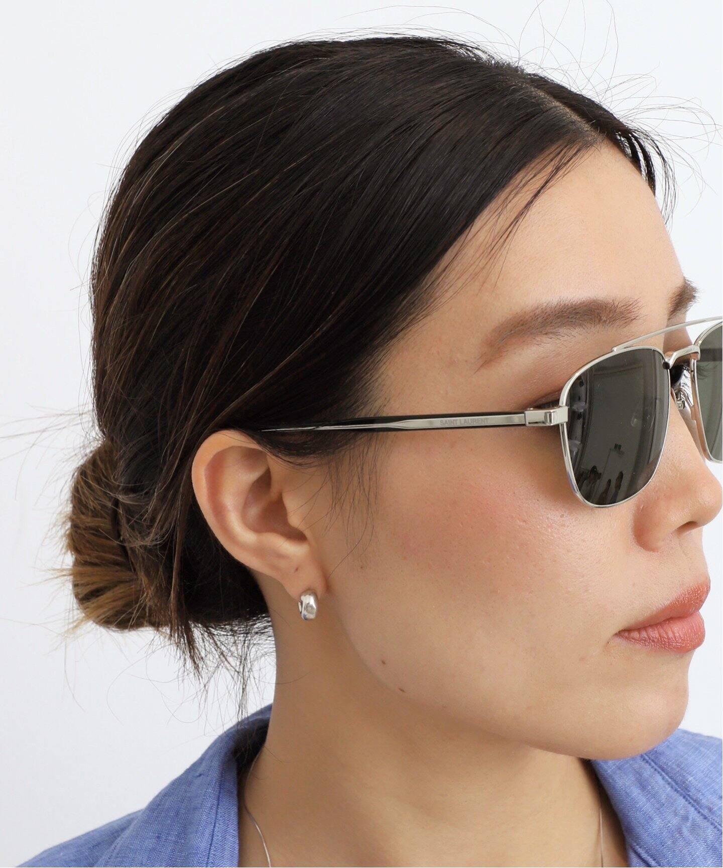 SAINT LAURENT/サン ローラン】 SILVER FRAME SUNGLASSES（サングラス 