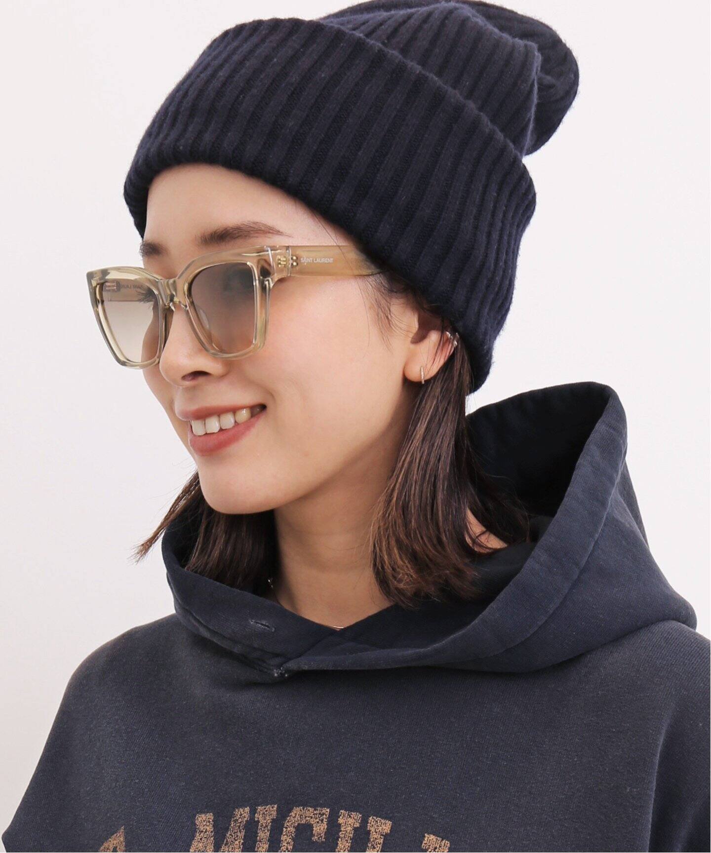 SAINT LAURENT/サン ローラン】 Clear frame sunglass（サングラス 