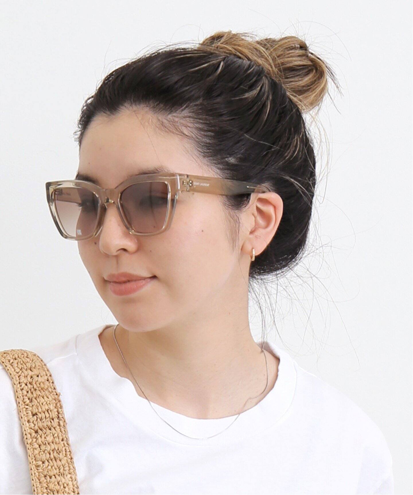 SAINT LAURENT/サン ローラン】 Clear frame sunglass（サングラス 