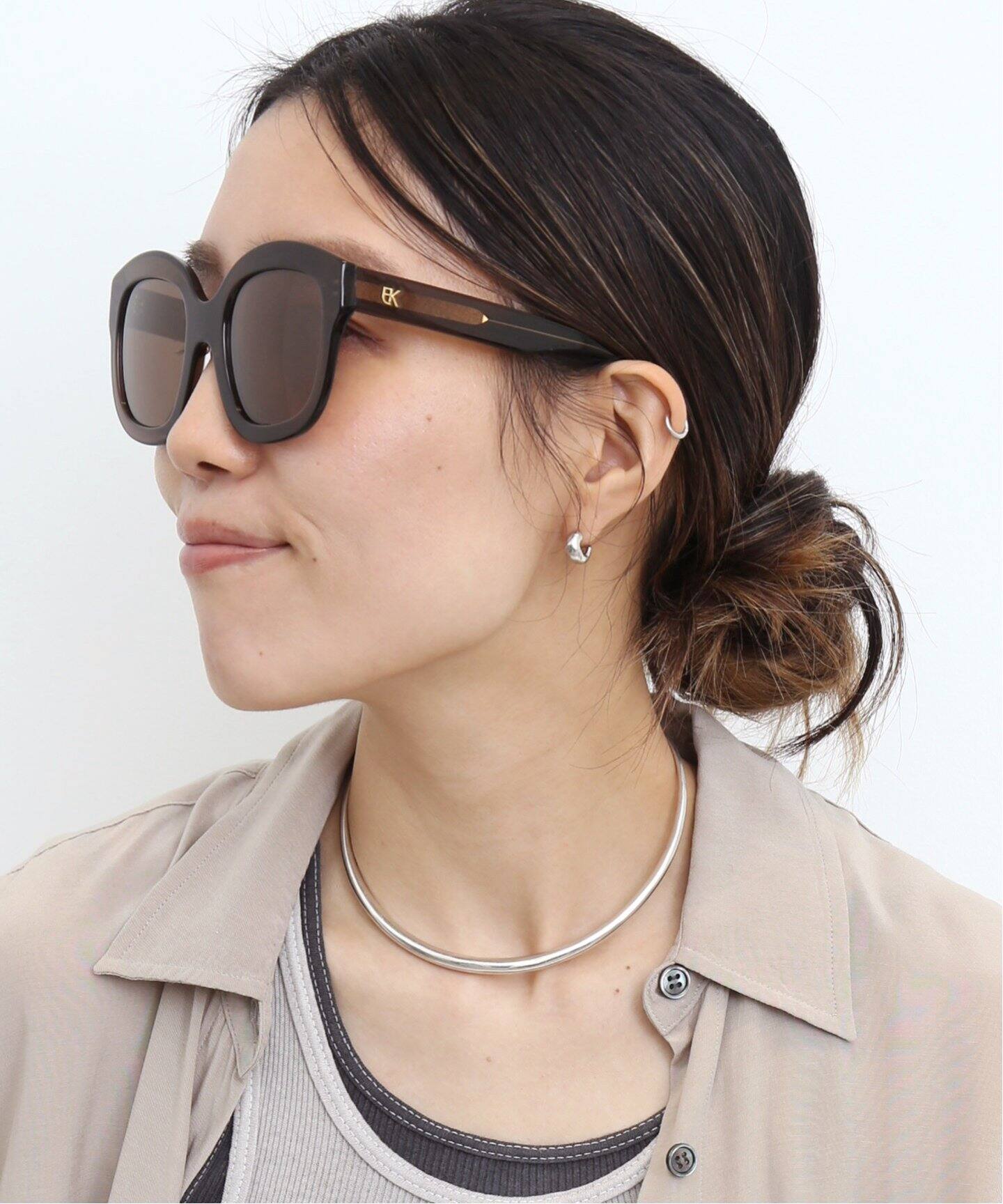 EMMANUELLE KHANH/エマニュエル カーン】 CURVEY SUNGLASS（サングラス 