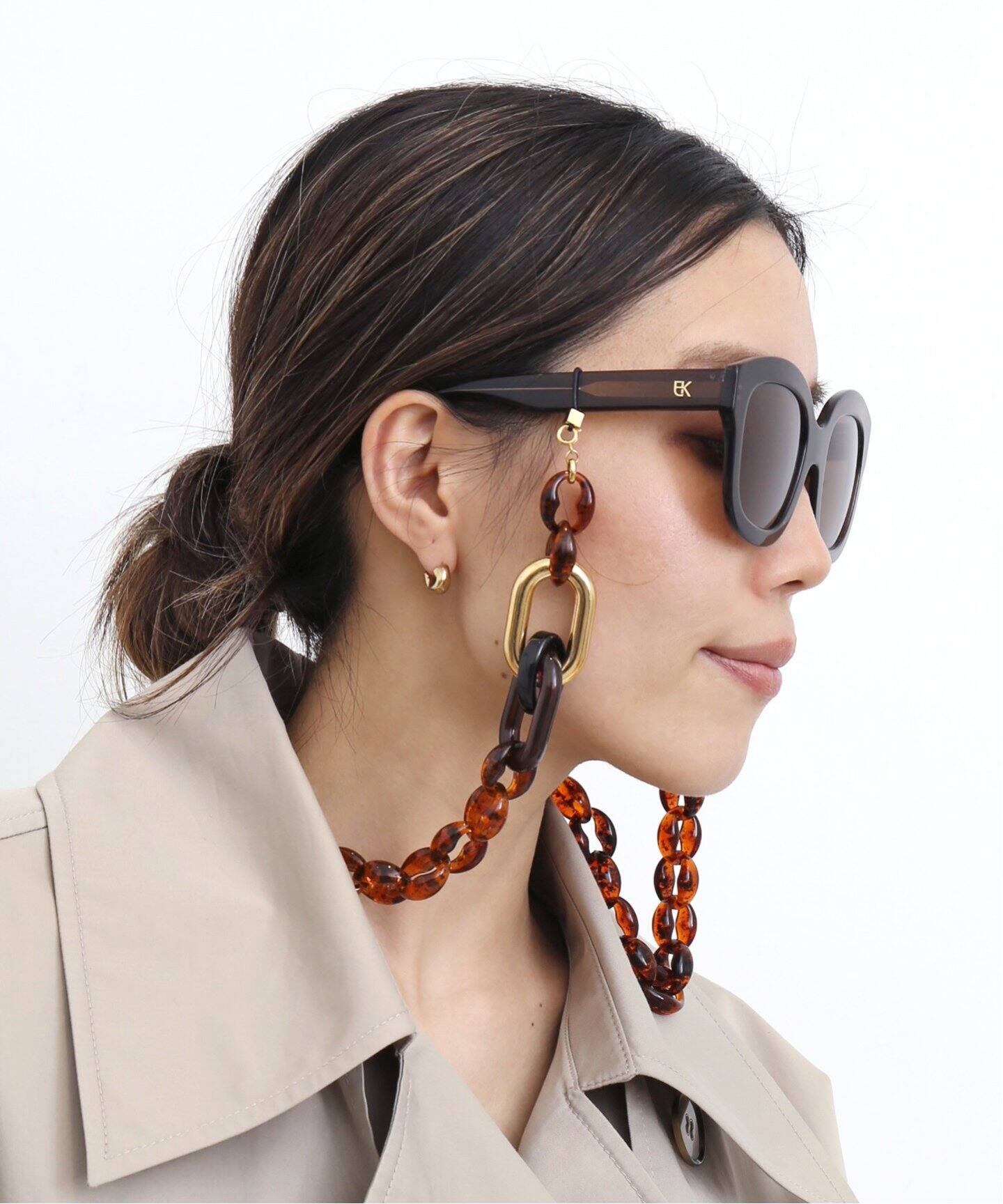 EMMANUELLE KHANH/エマニュエル カーン】 GLASS CHAIN WITH GOLD  