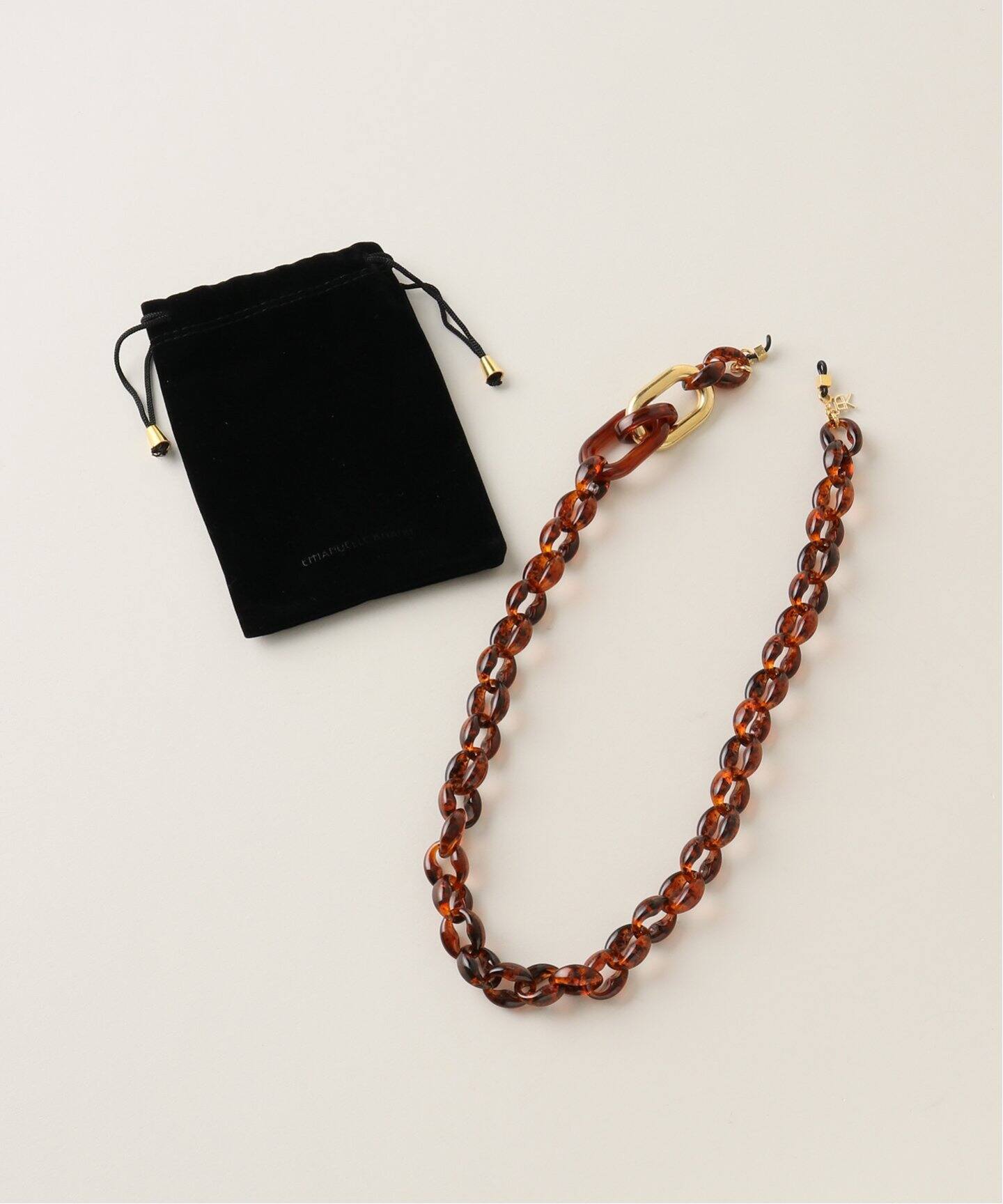 EMMANUELLE KHANH/エマニュエル カーン】 GLASS CHAIN WITH GOLD  