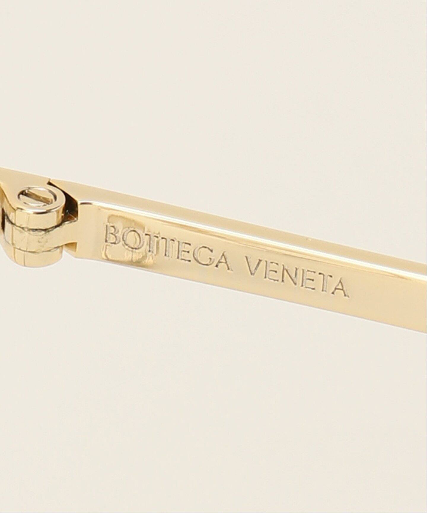BOTTEGA VENETA/ボッテガ・ヴェネタ】スクエアゴールドアイウェア 