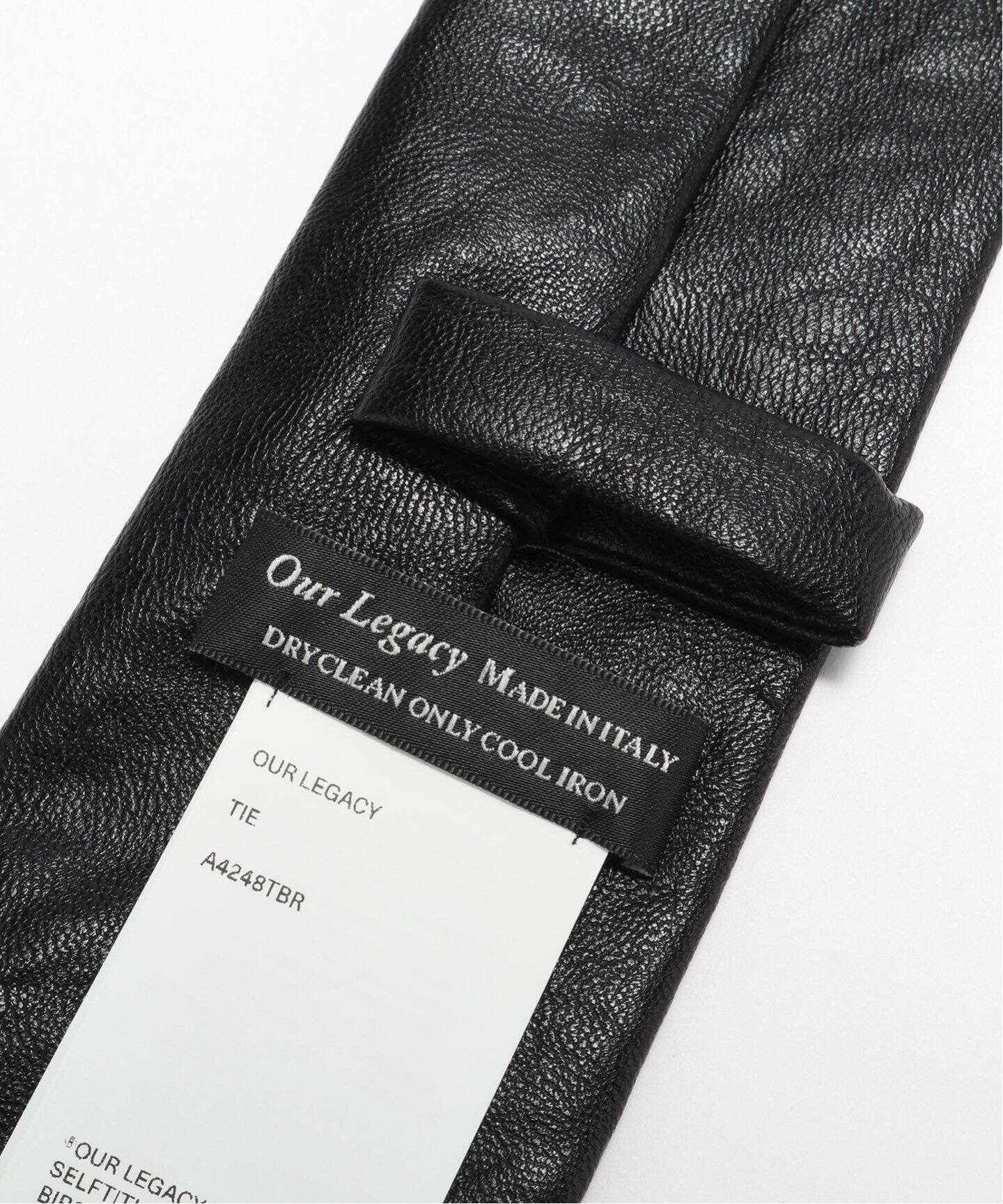 OUR LEGACY / アワーレガシー】 TIE Black Leather（ネクタイ  