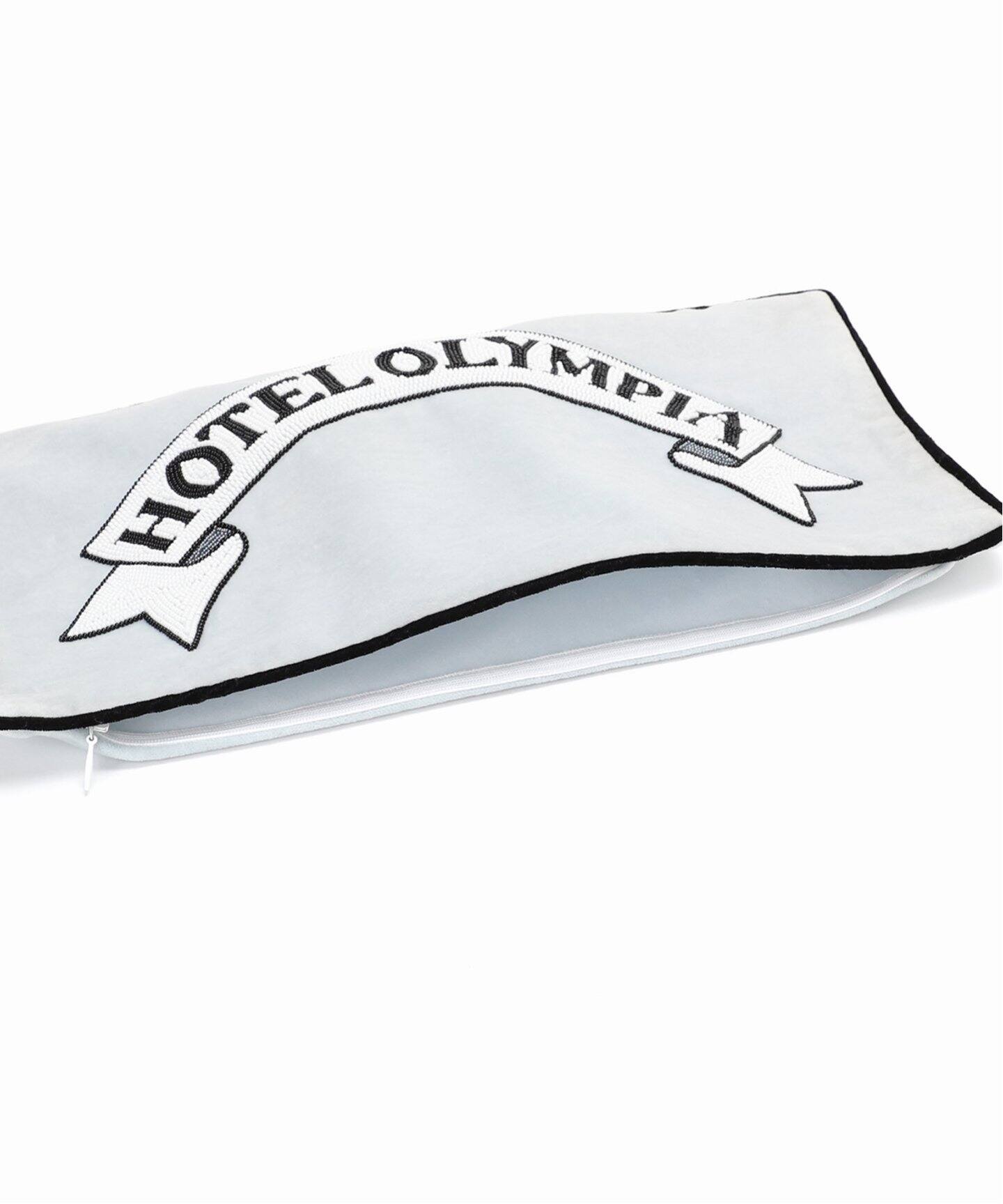 HOTEL OLYMPIA/ホテルオランピア】Ribbon Logo velvet pillow（その他 